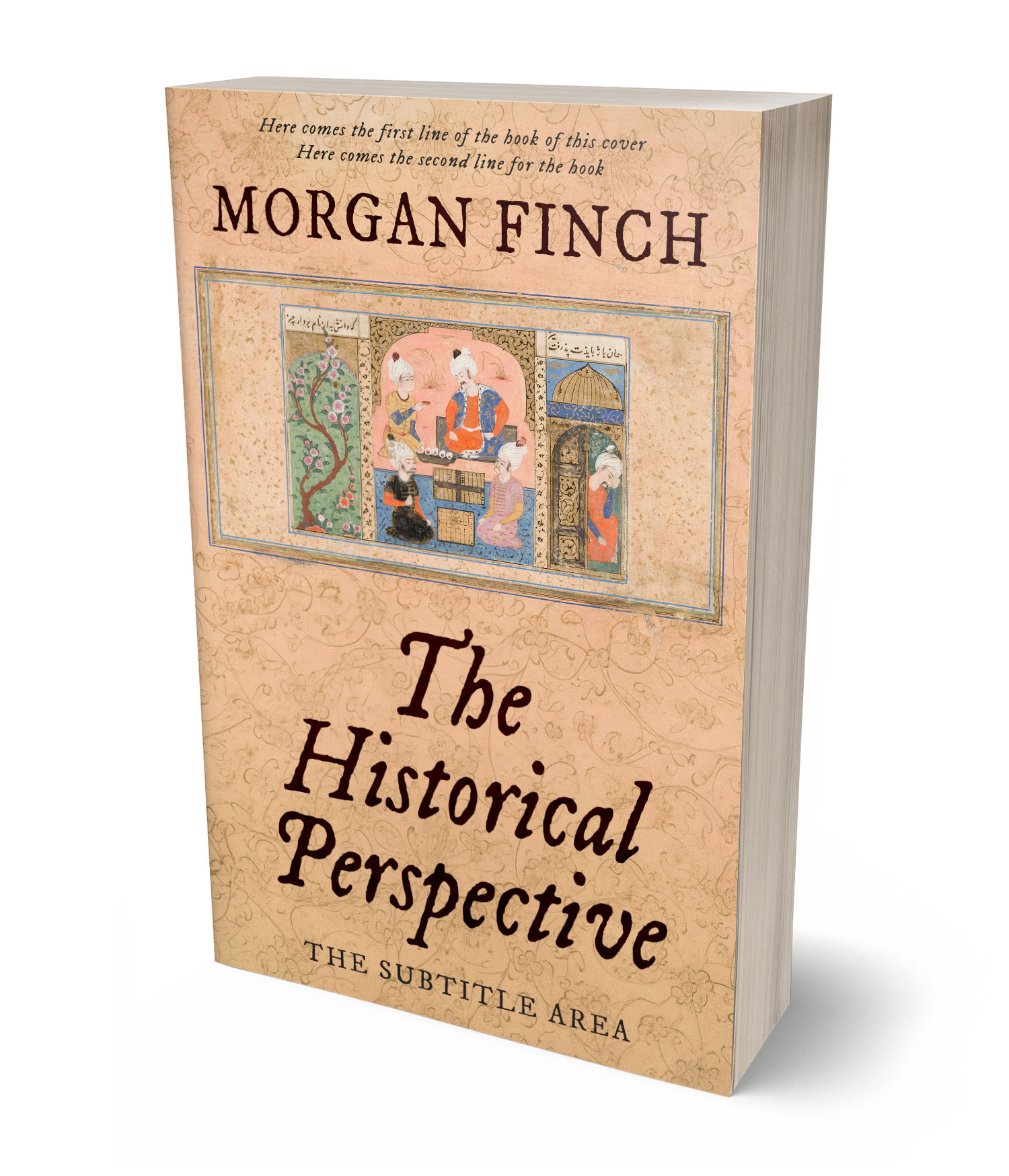 3D view of Premade Historical Book Cover - Calico #36804 | BookCoverZone*