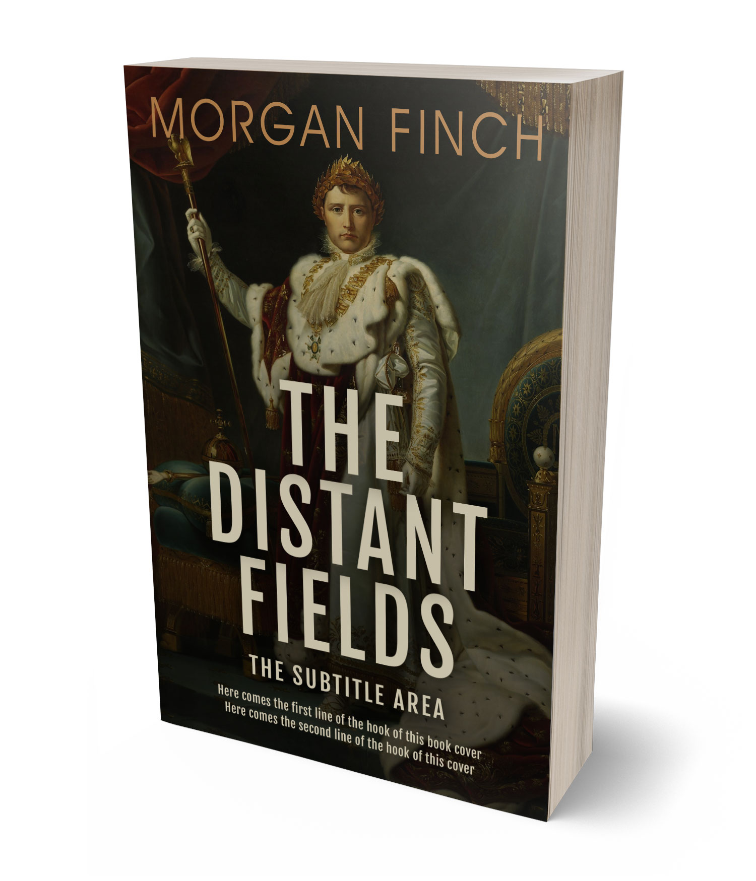 3D view of Premade Historical Book Cover - Oil #36847 | BookCoverZone*