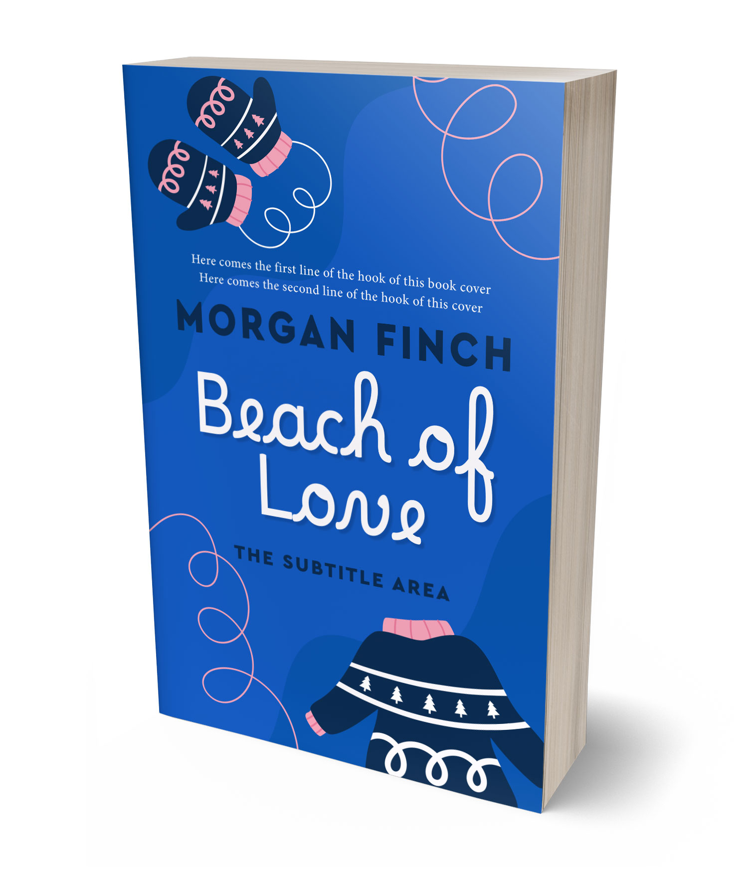 3D view of Premade Romance Book Cover - Denim #36859 | BookCoverZone*