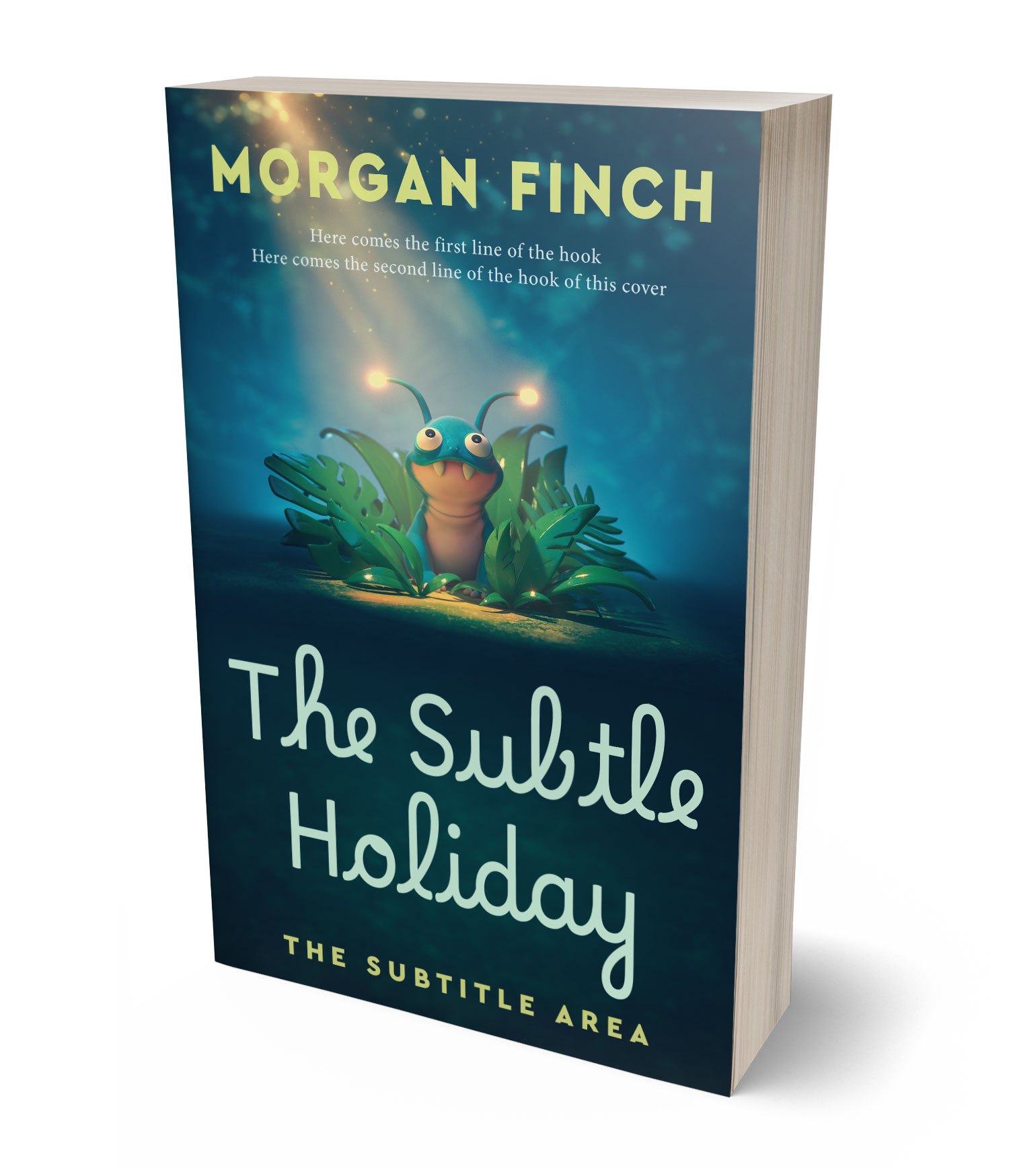 3D view of Premade Children's Book Cover - Elephant #36884 | BookCoverZone*