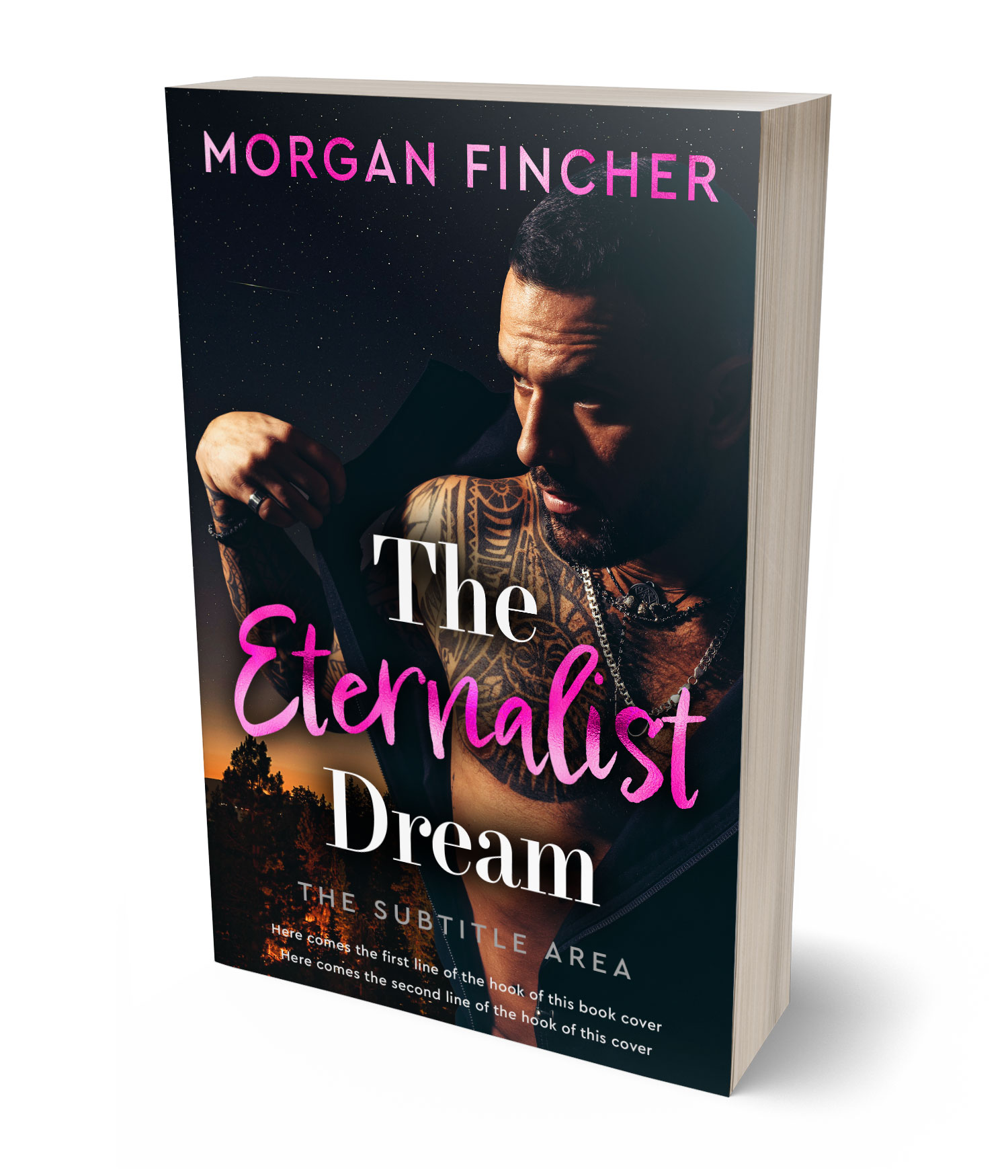 3D view of Premade Romance Book Cover - Bunker #36916 | BookCoverZone*