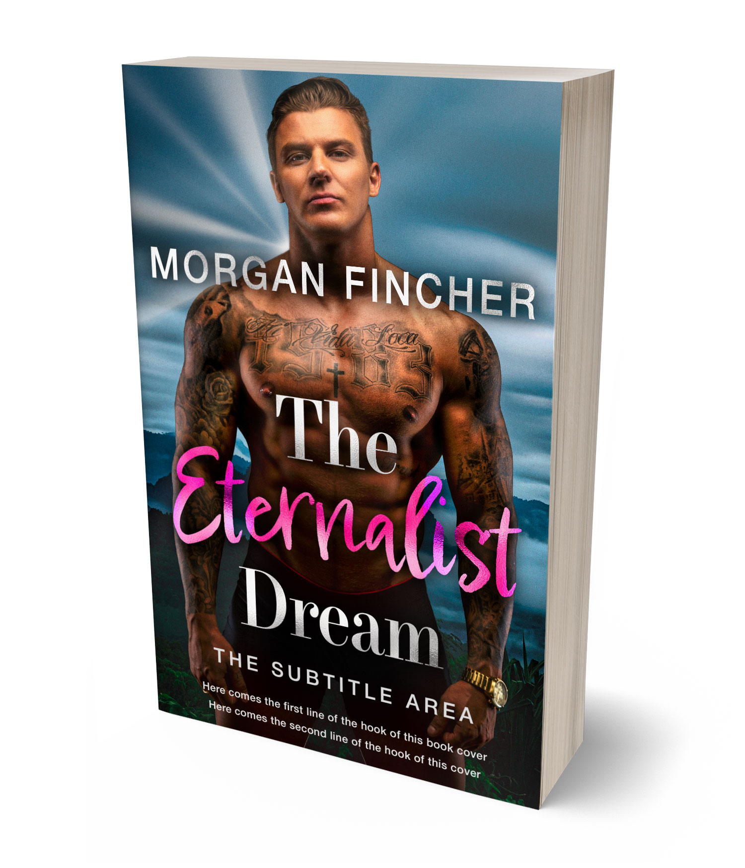 3D view of Premade Romance Book Cover - Outer Space #36918 | BookCoverZone*