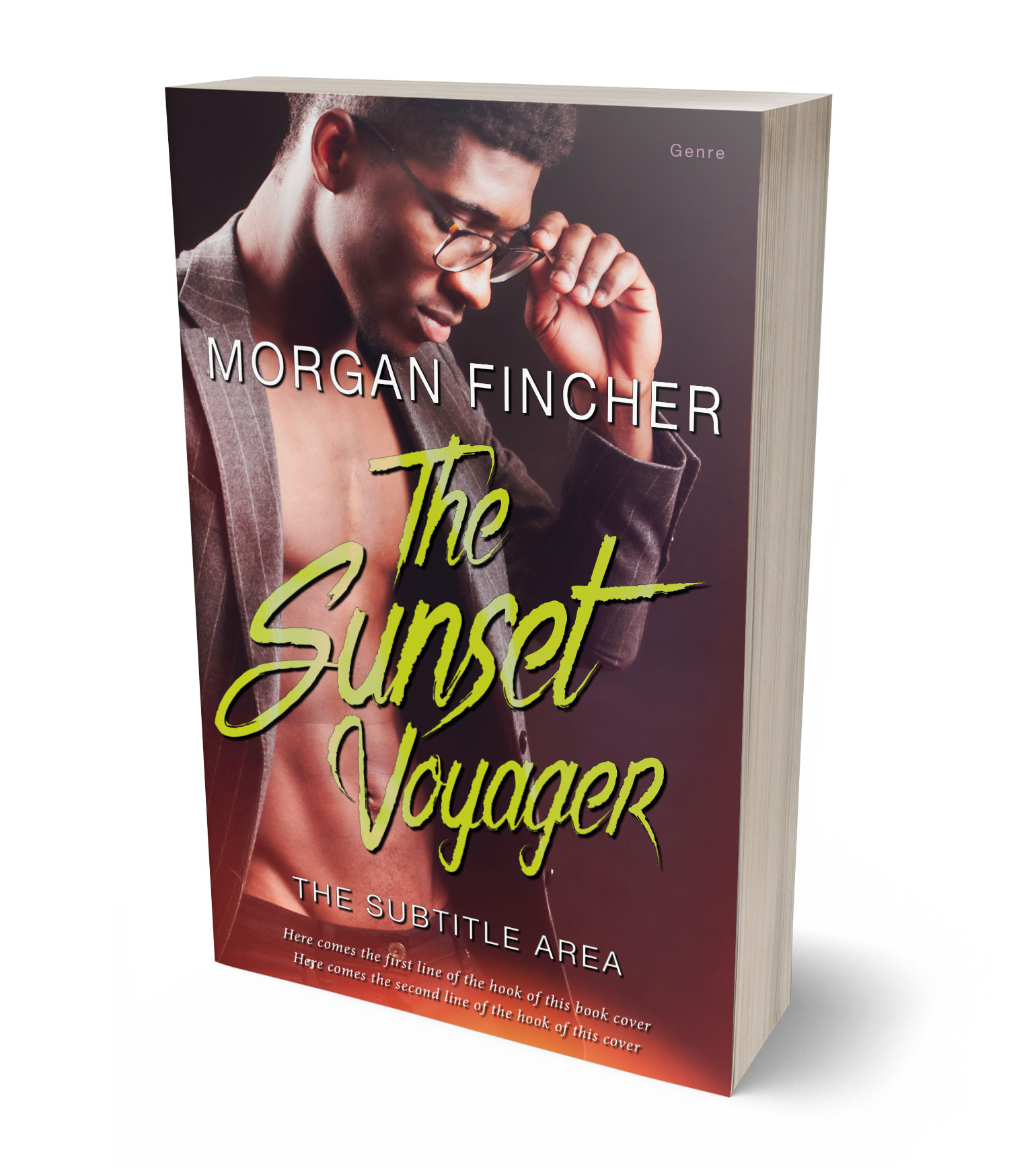 3D view of Premade Romance Book Cover - Livid Brown #36933 | BookCoverZone*