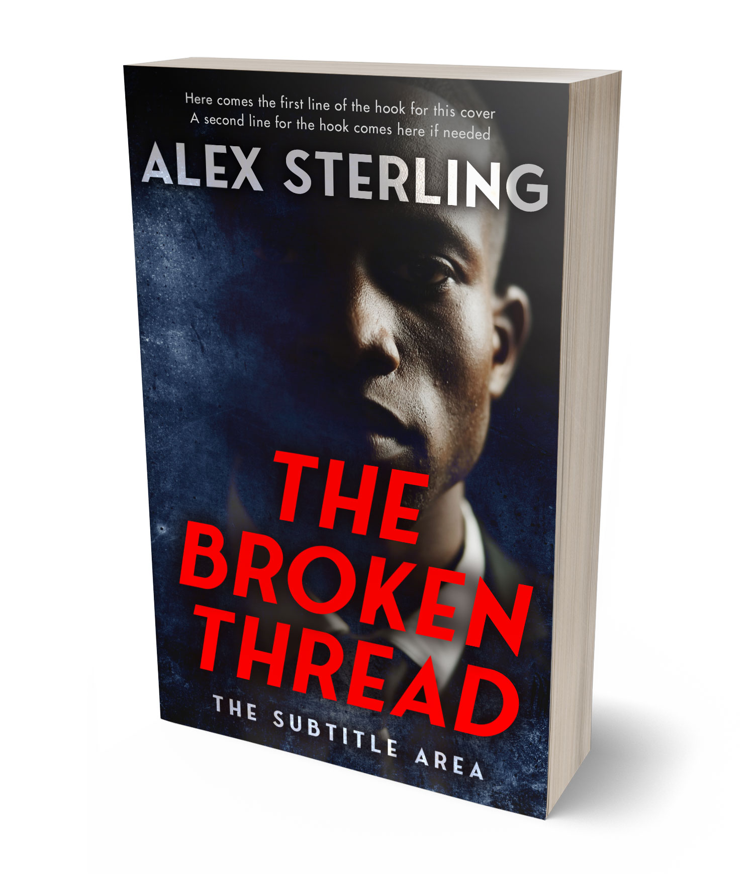 3D view of Premade Mystery & Thriller & Suspense Book Cover - Steel Gray #36944 | BookCoverZone*