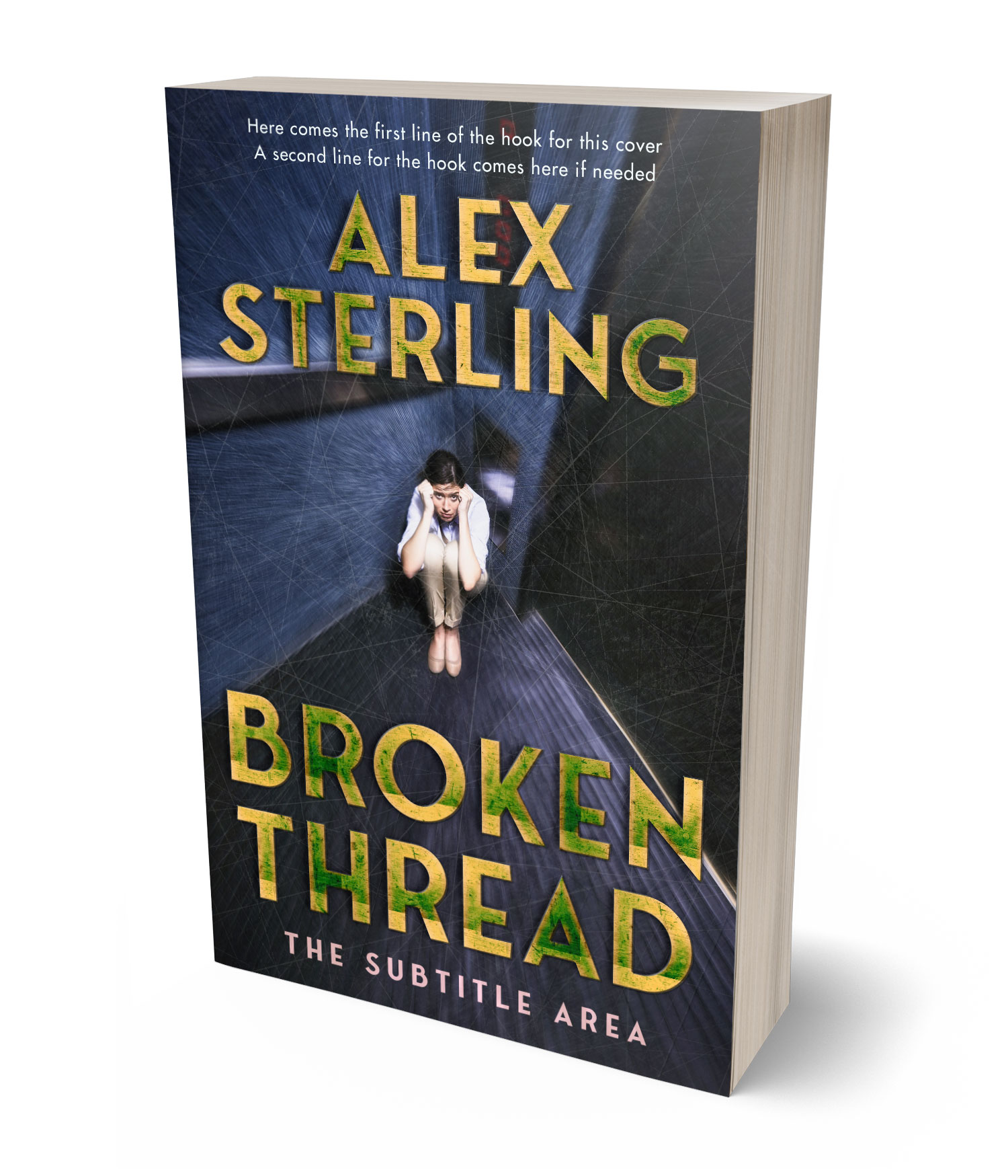 3D view of Premade Mystery & Thriller & Suspense Book Cover - Charade #36951 | BookCoverZone*