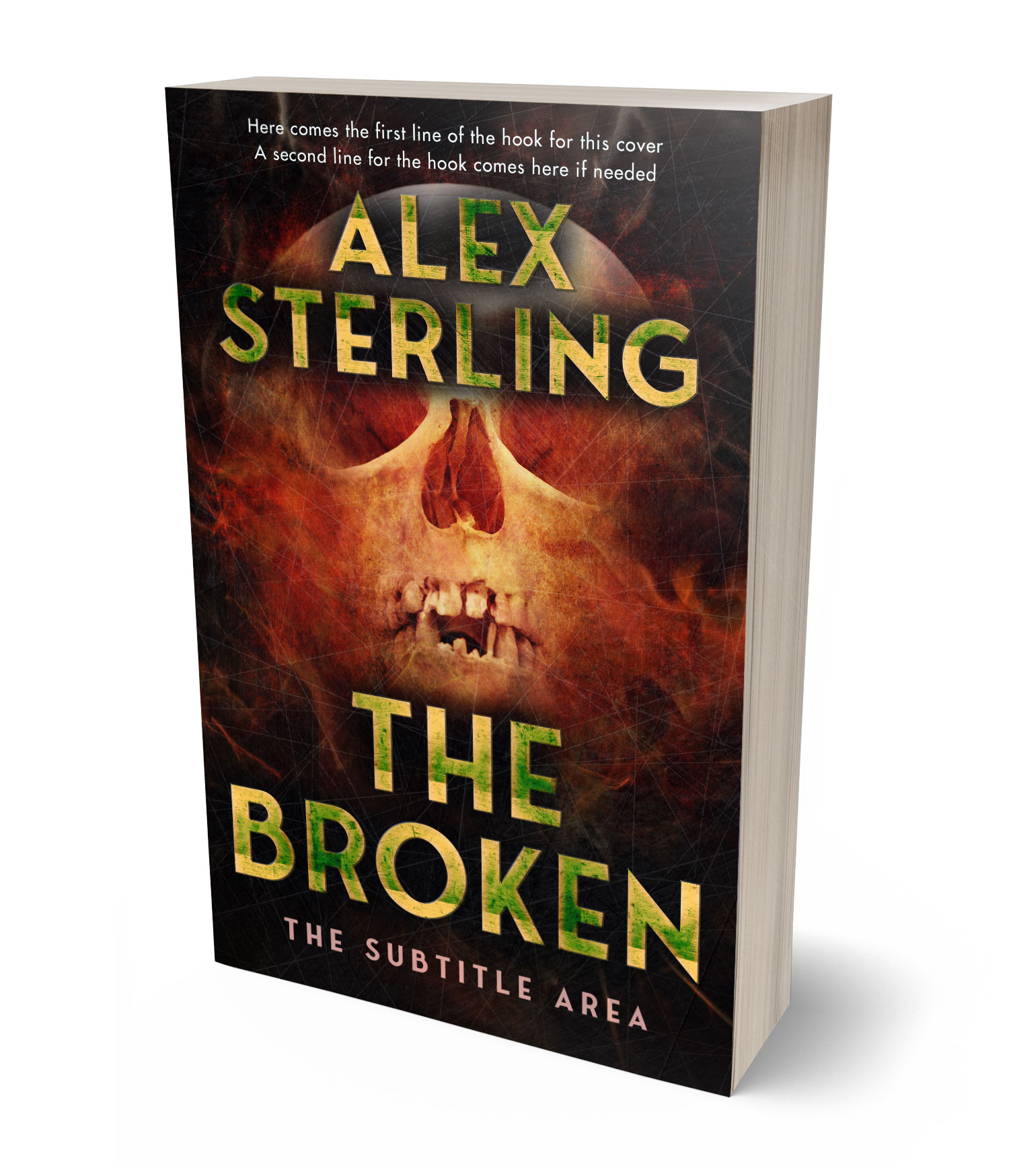 3D view of Premade Horror Book Cover - Tussock #36953 | BookCoverZone*