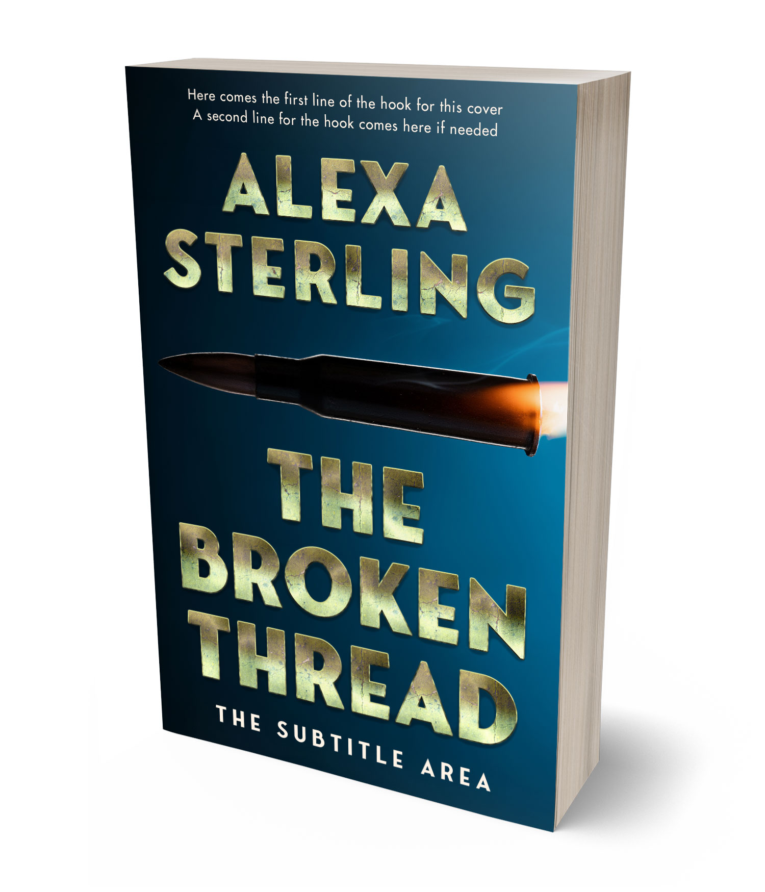 3D view of Premade Mystery & Thriller & Suspense Book Cover - Indian Khaki #36954 | BookCoverZone*