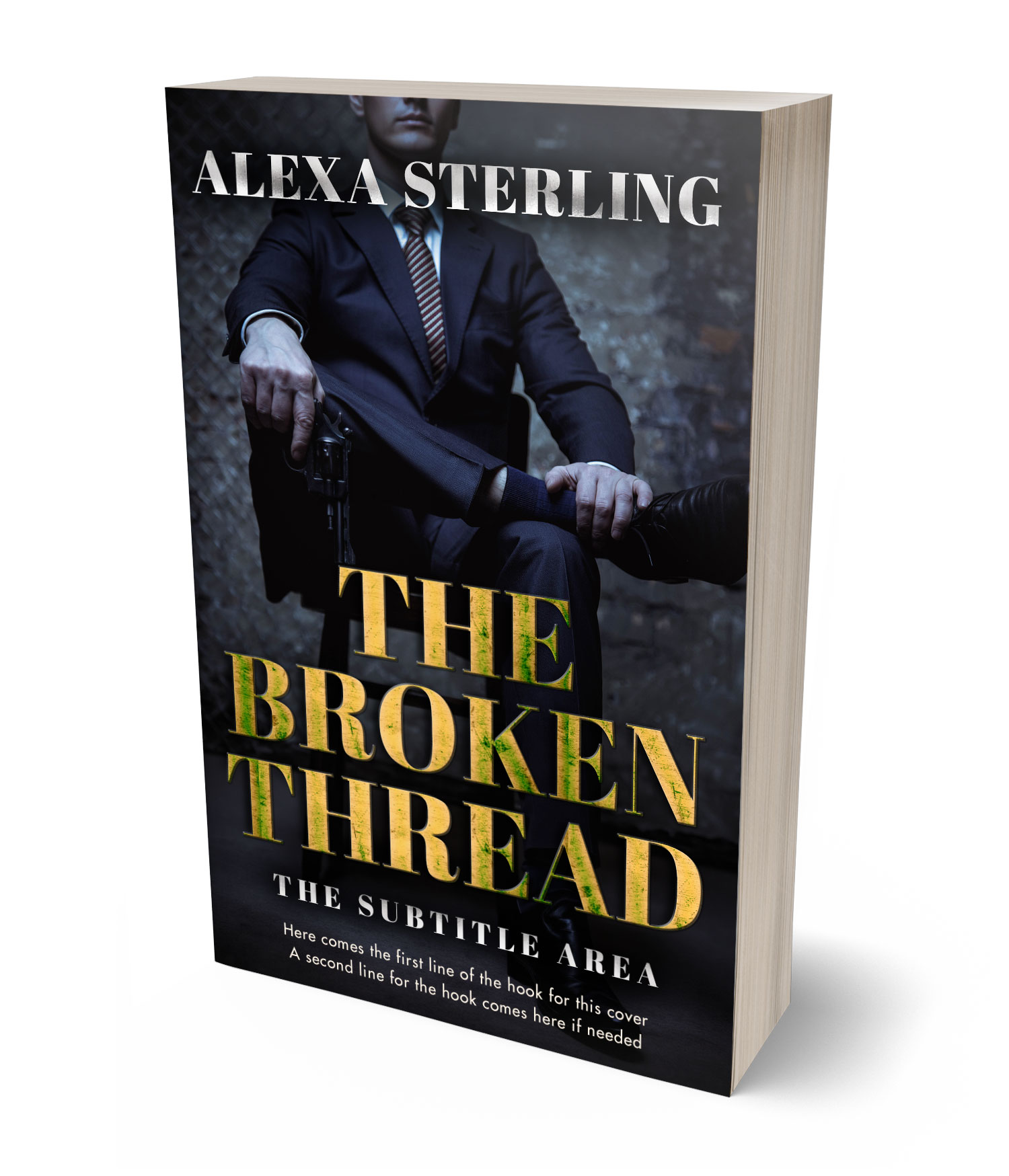 3D view of Premade Mystery & Thriller & Suspense Book Cover - Shark #36958 | BookCoverZone*