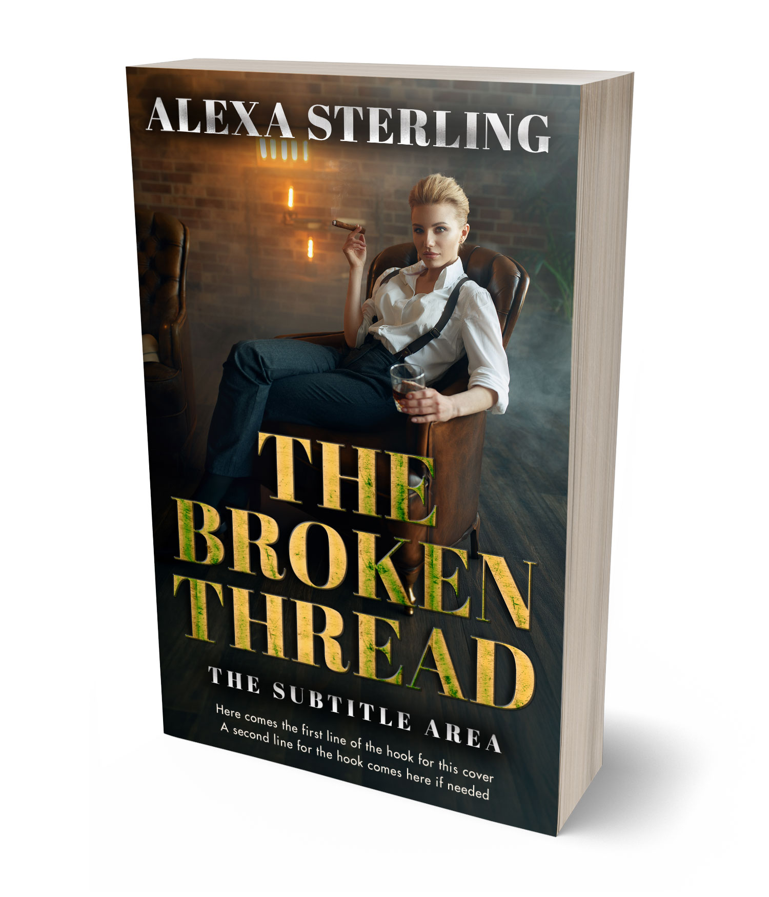 3D view of Premade Mystery & Thriller & Suspense Book Cover - Log Cabin #36959 | BookCoverZone*