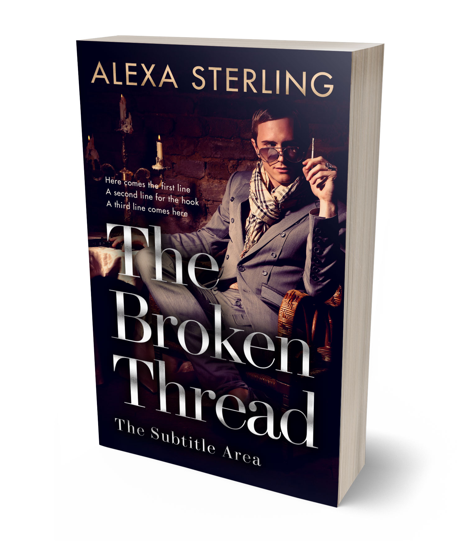 3D view of Premade Mystery & Thriller & Suspense Book Cover - Quicksand #36966 | BookCoverZone*