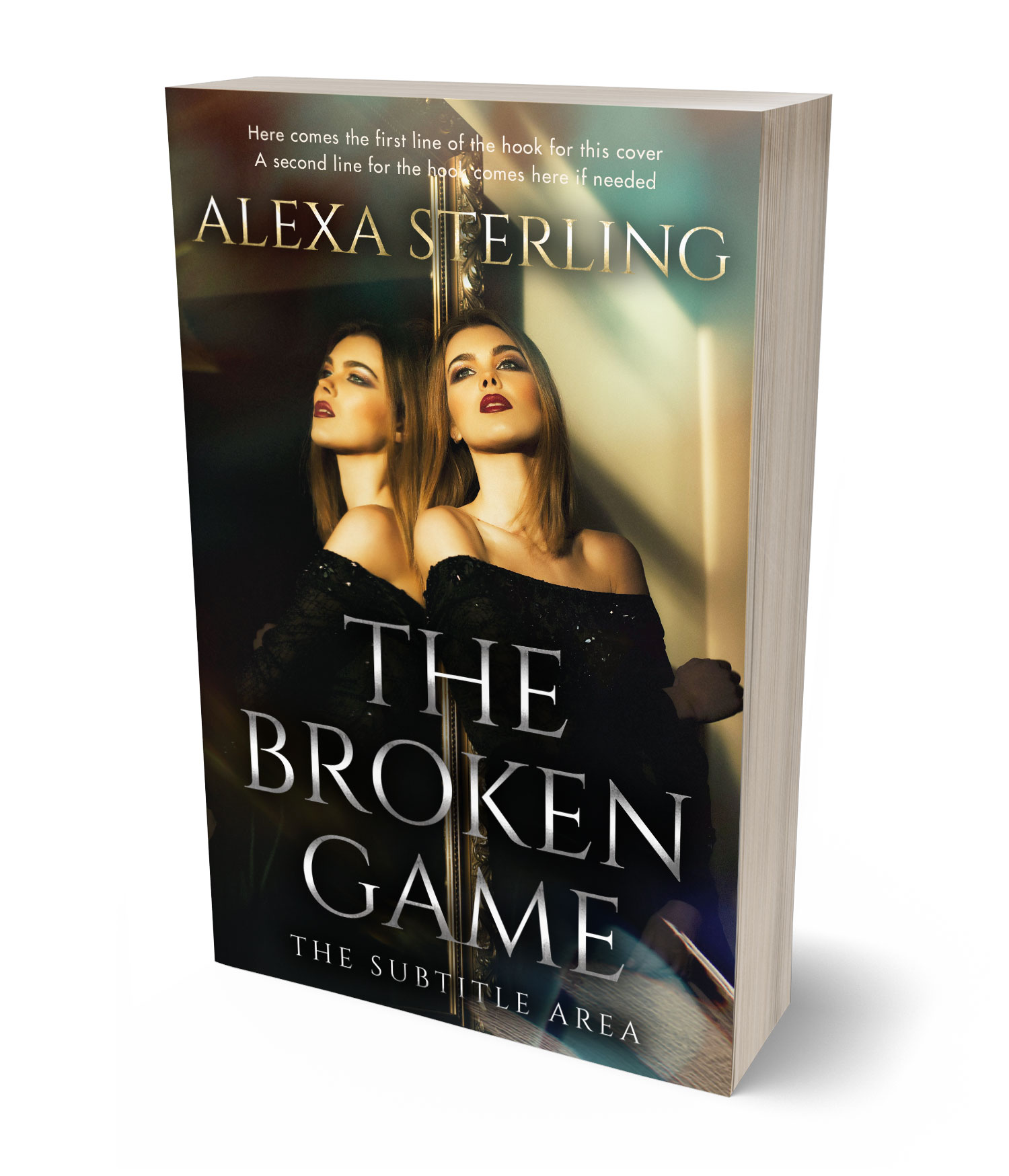 3D view of Premade Mystery & Thriller & Suspense Book Cover - Tan #36972 | BookCoverZone*