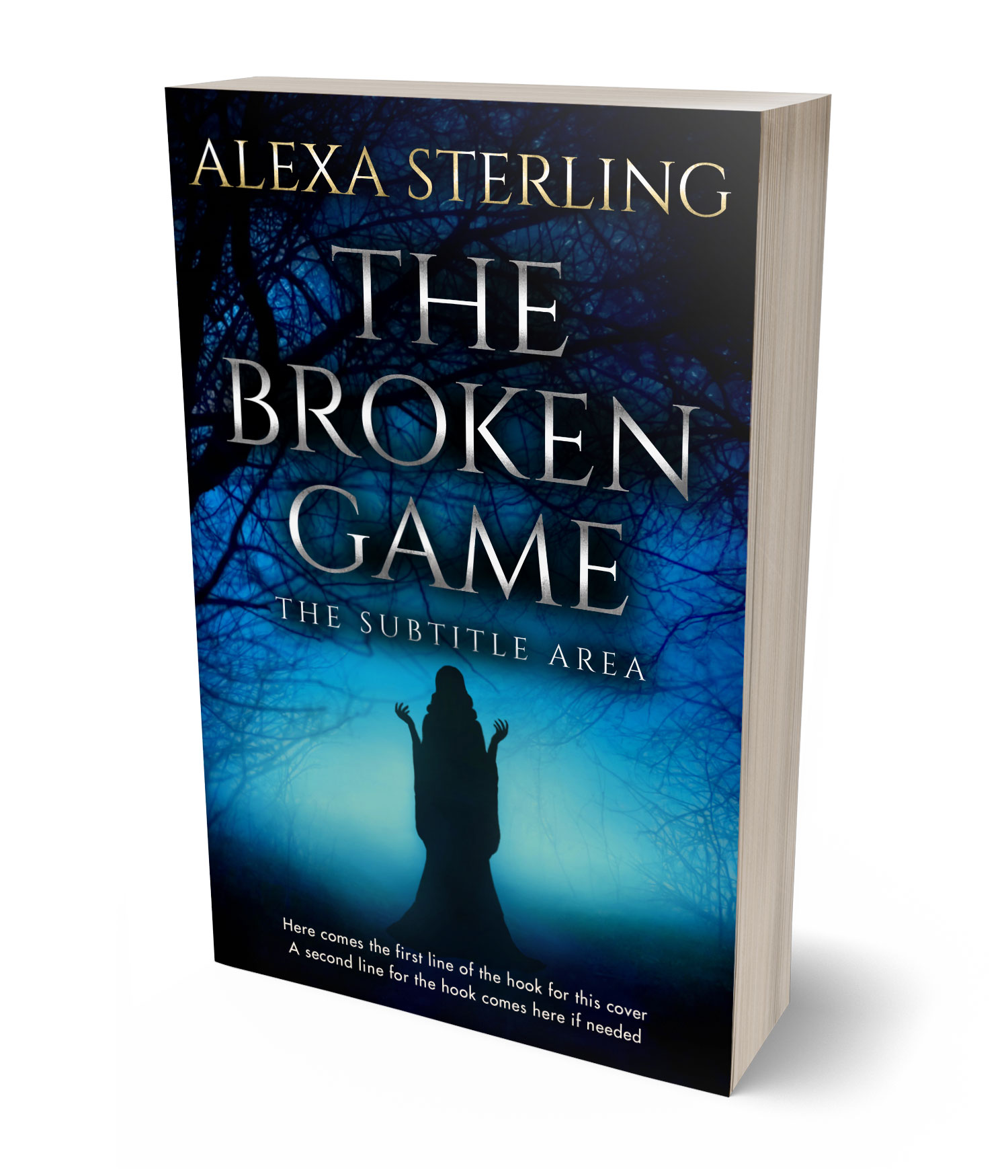 3D view of Premade Mystery & Thriller & Suspense Book Cover - Black Pearl #36982 | BookCoverZone