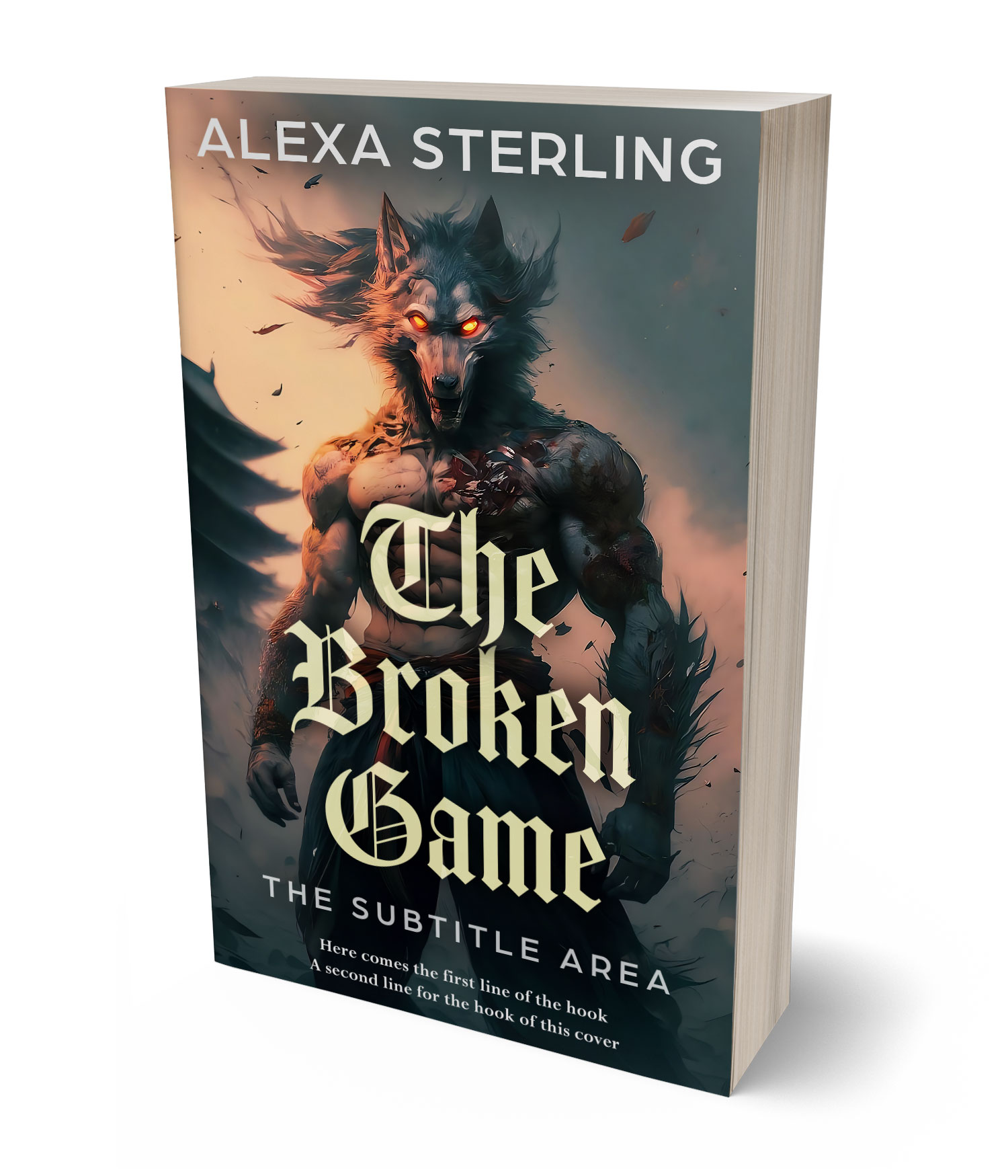 3D view of Premade Horror Book Cover - Cameo #36995 | BookCoverZone