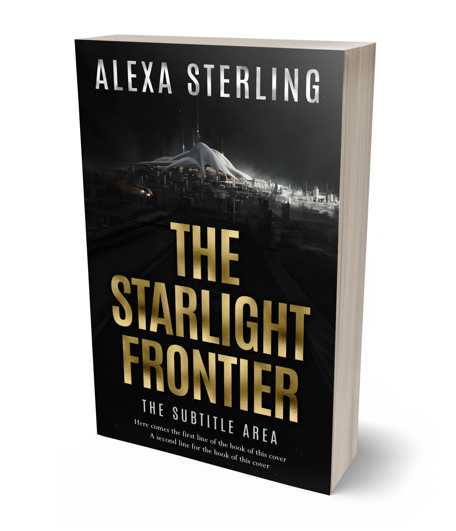 3D view of Premade Science Fiction Book Cover - Cod Gray #37040 | BookCoverZone*
