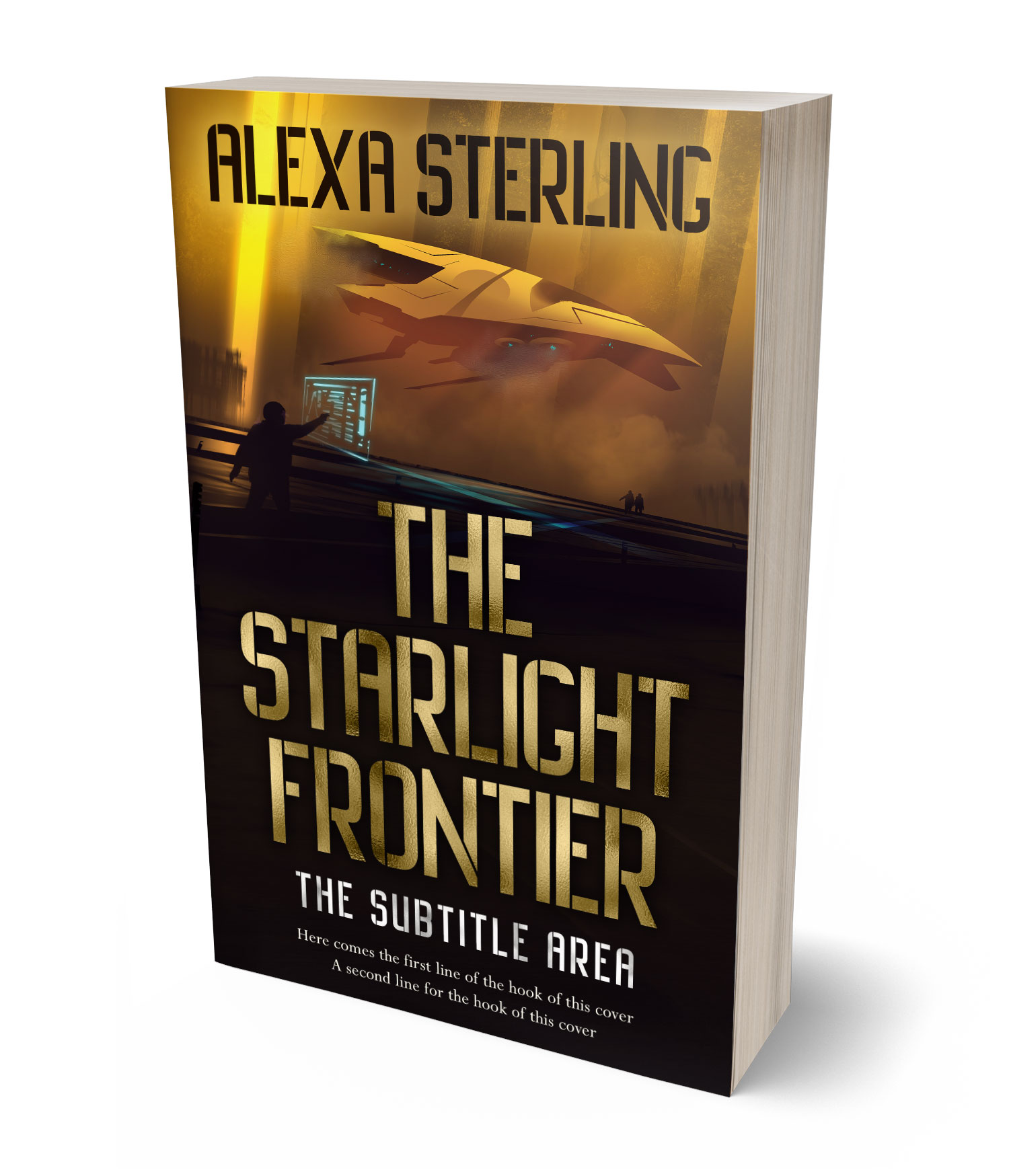 3D view of Premade Science Fiction Book Cover - Tussock #37048 | BookCoverZone*
