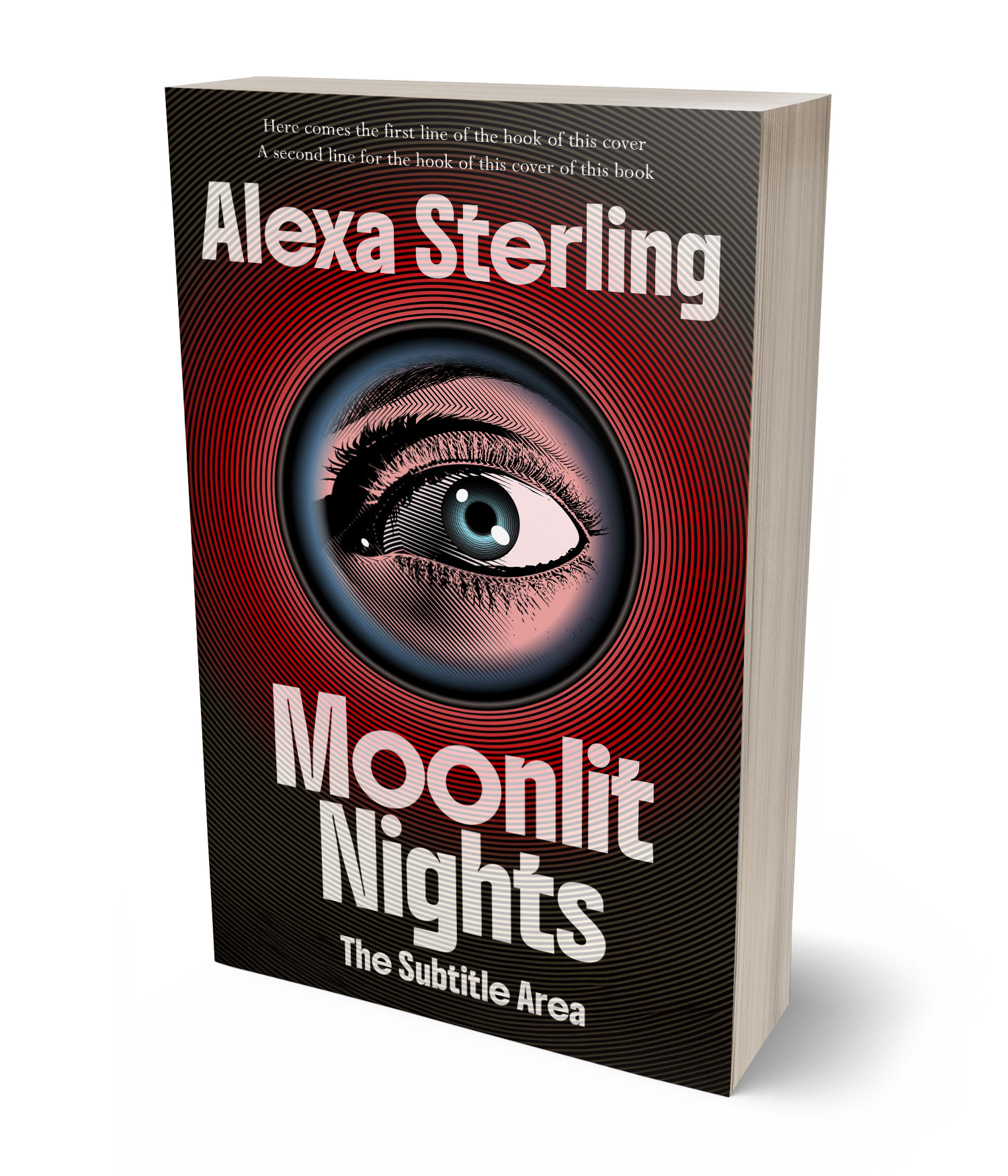 3D view of Premade Mystery & Thriller & Suspense Book Cover - My Pink #37063 | BookCoverZone*
