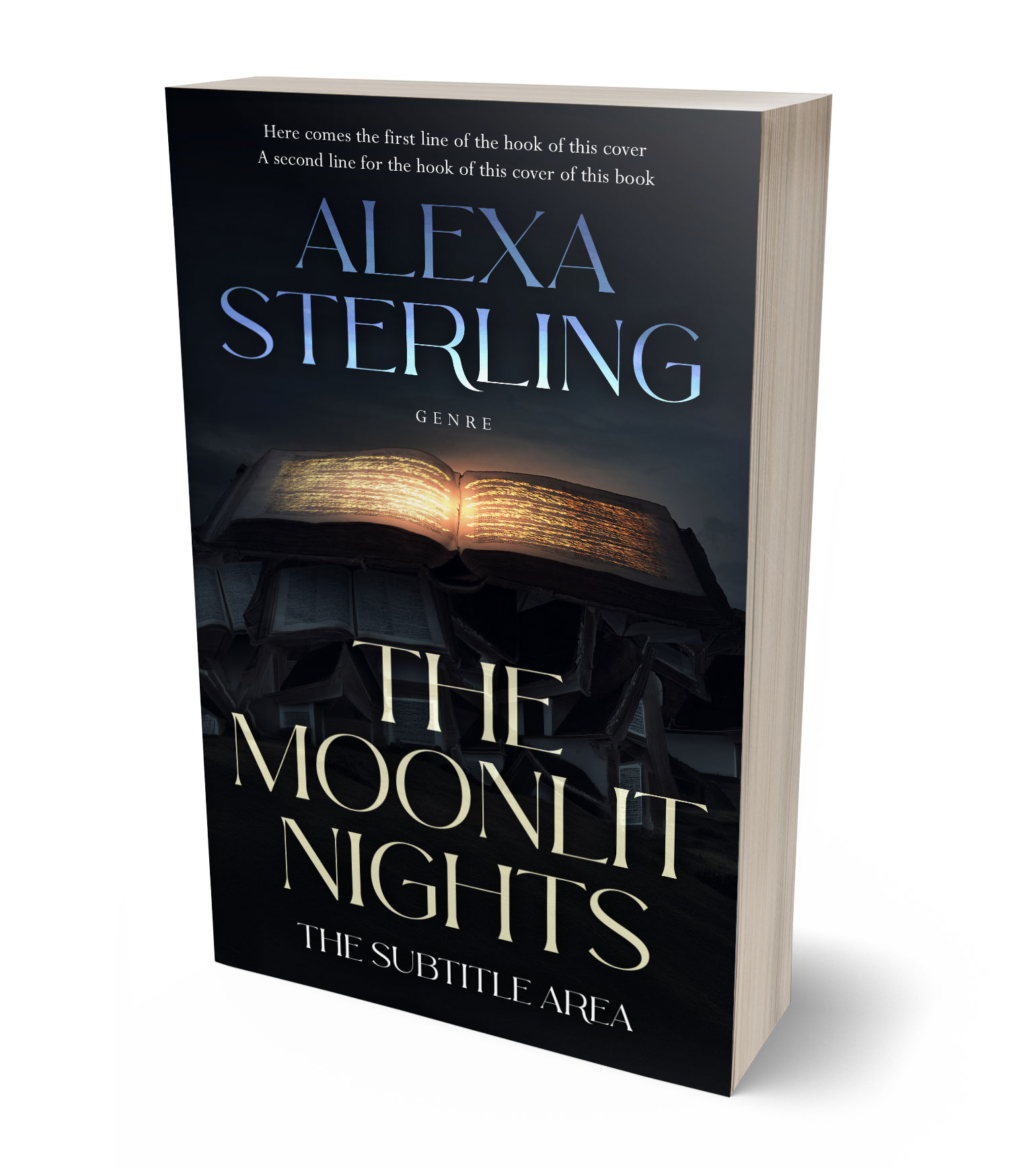 3D view of Premade Fantasy Book Cover - Woodsmoke #37072 | BookCoverZone*