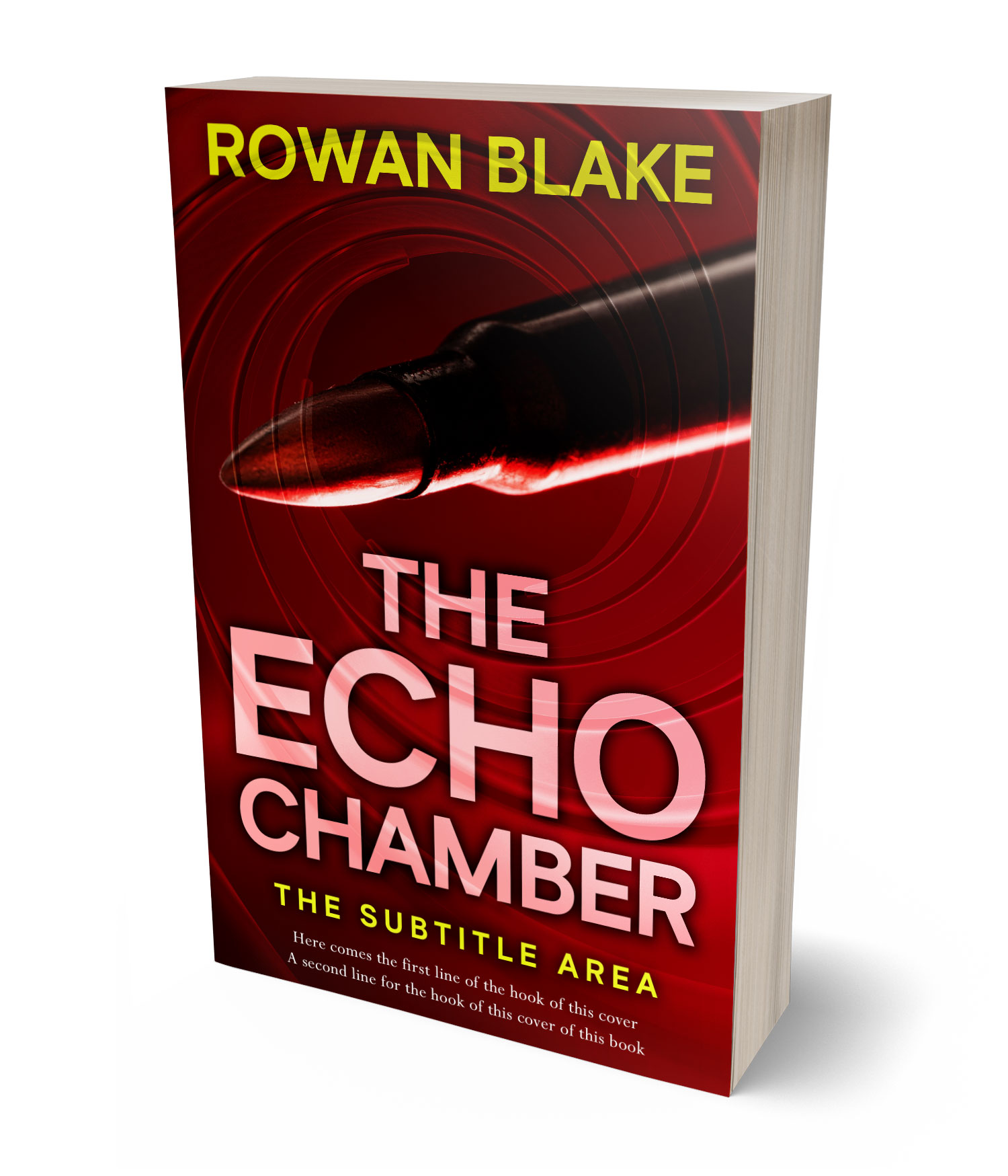 3D view of Premade Mystery & Thriller & Suspense Book Cover - Rustic Red #37124 | BookCoverZone
