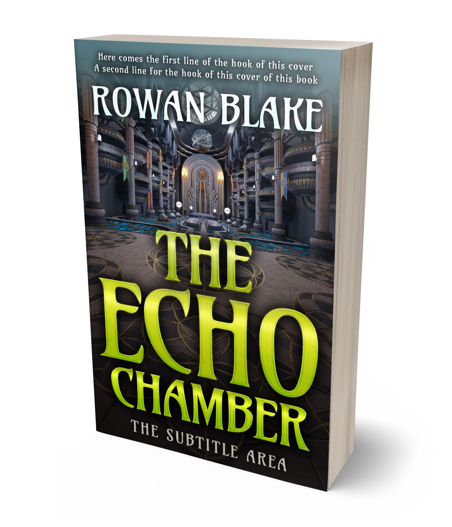 3D view of Premade Fantasy Book Cover - Shark #37175 | BookCoverZone