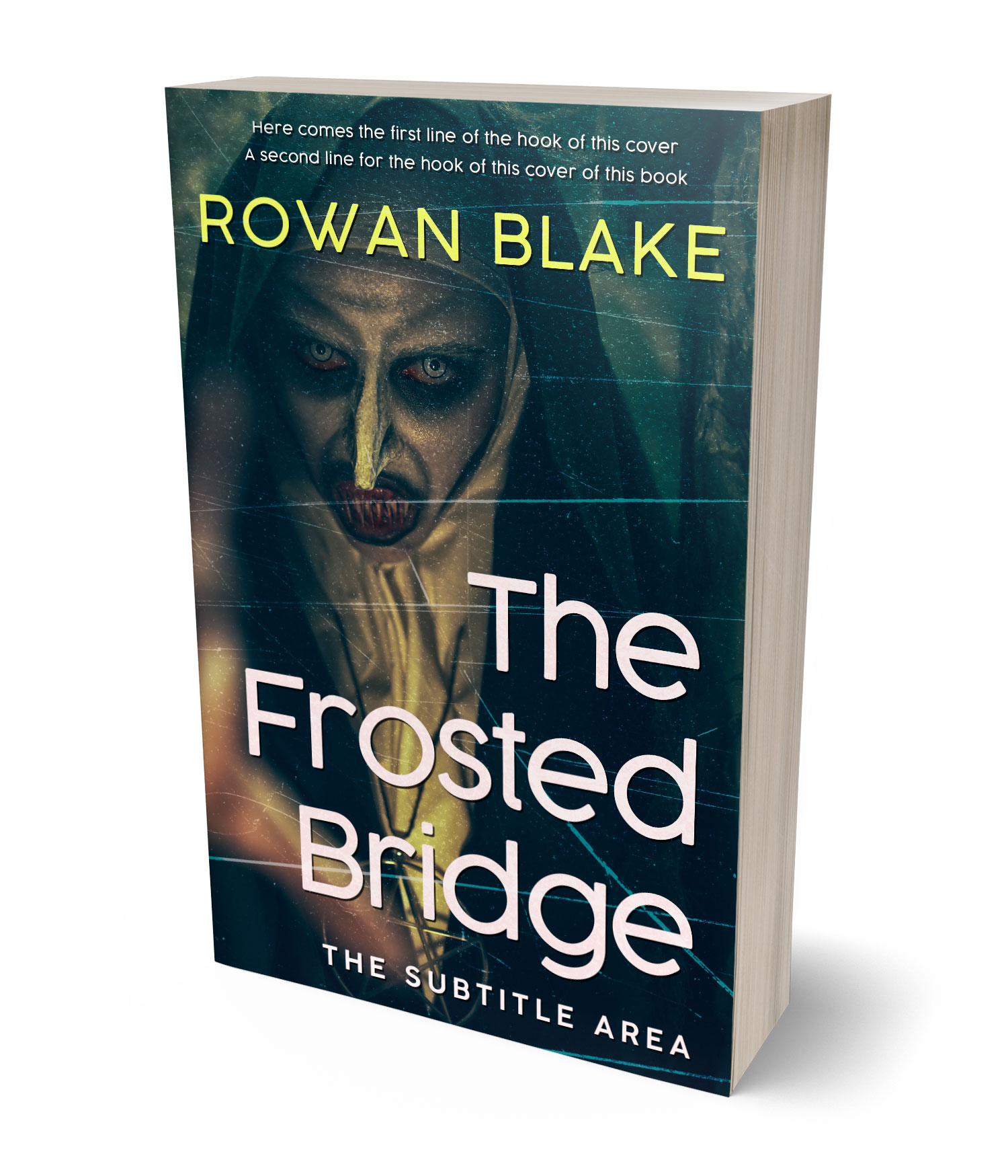 3D view of Premade Horror Book Cover - Timber Green #37188 | BookCoverZone