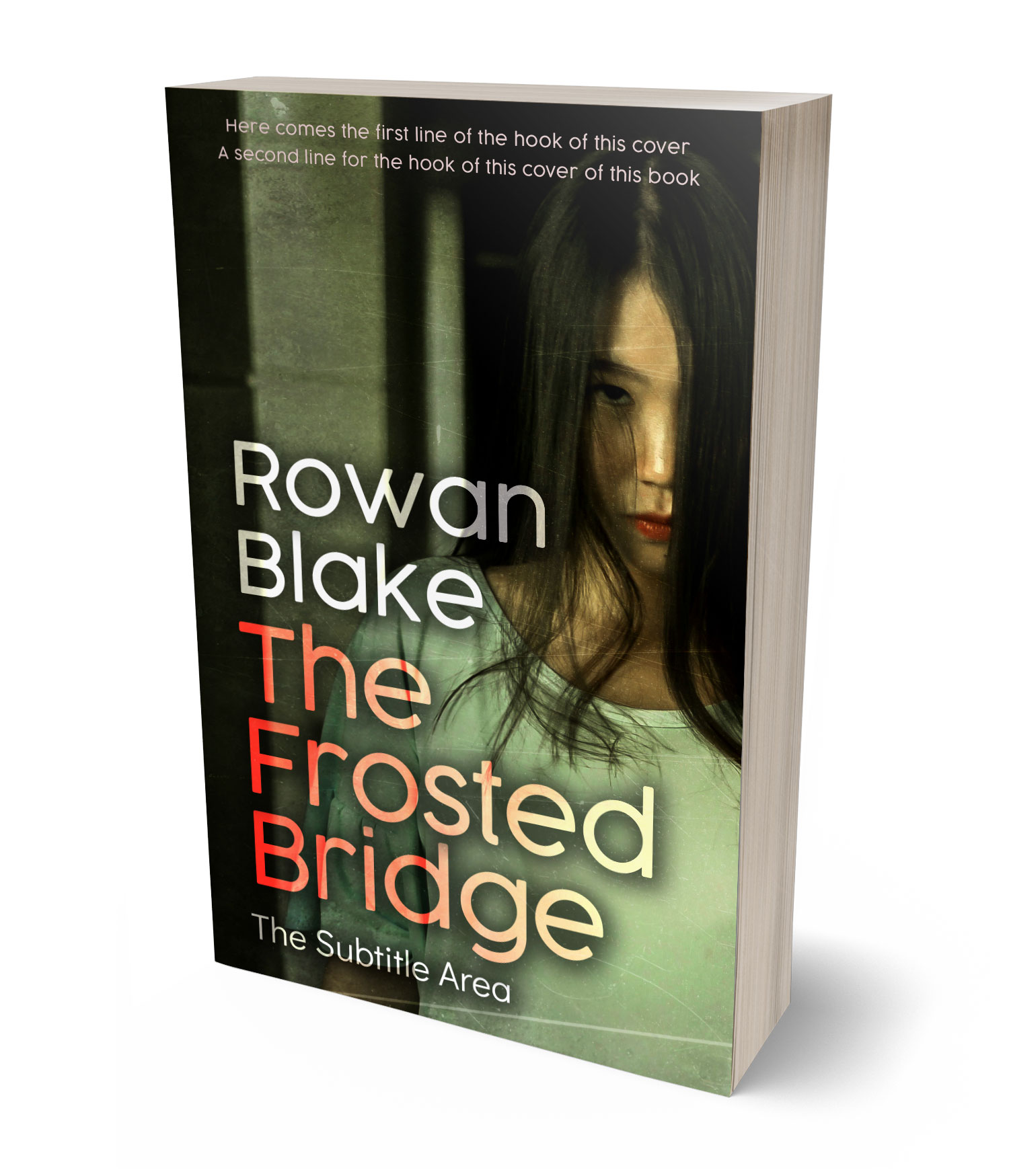 3D view of Premade Mystery & Thriller & Suspense Book Cover - Rangoon Green #37198 | BookCoverZone