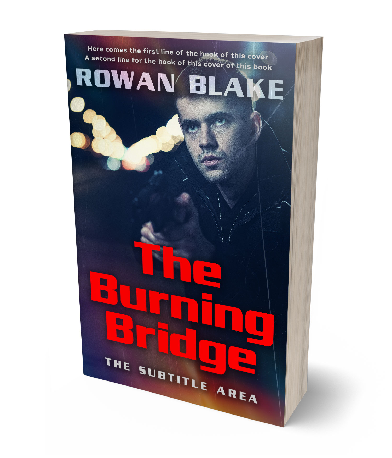 3D view of Premade Action & Adventure Book Cover - Ebony Clay #37223 | BookCoverZone*