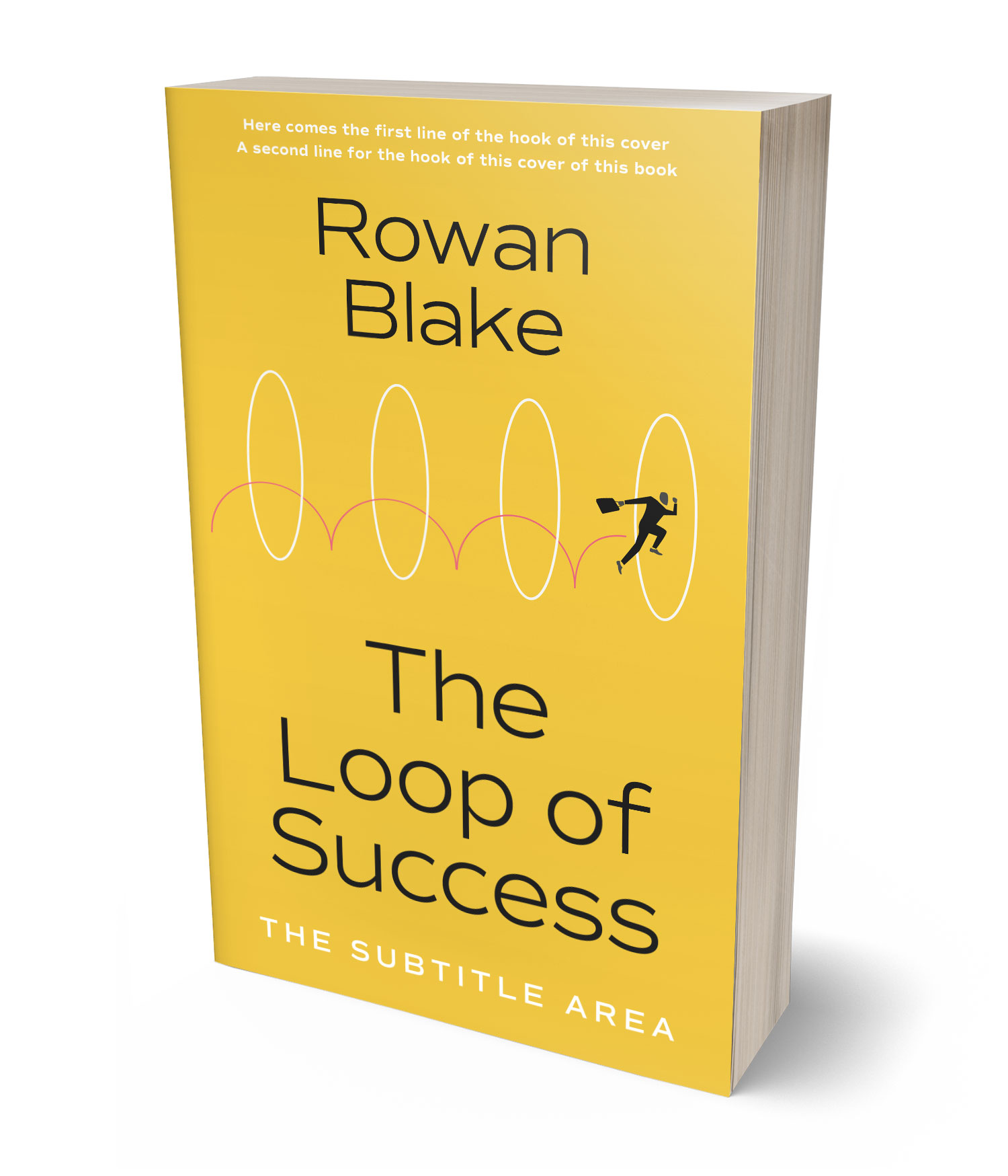 3D view of Premade Business Book Cover - Saffron #37229 | BookCoverZone*