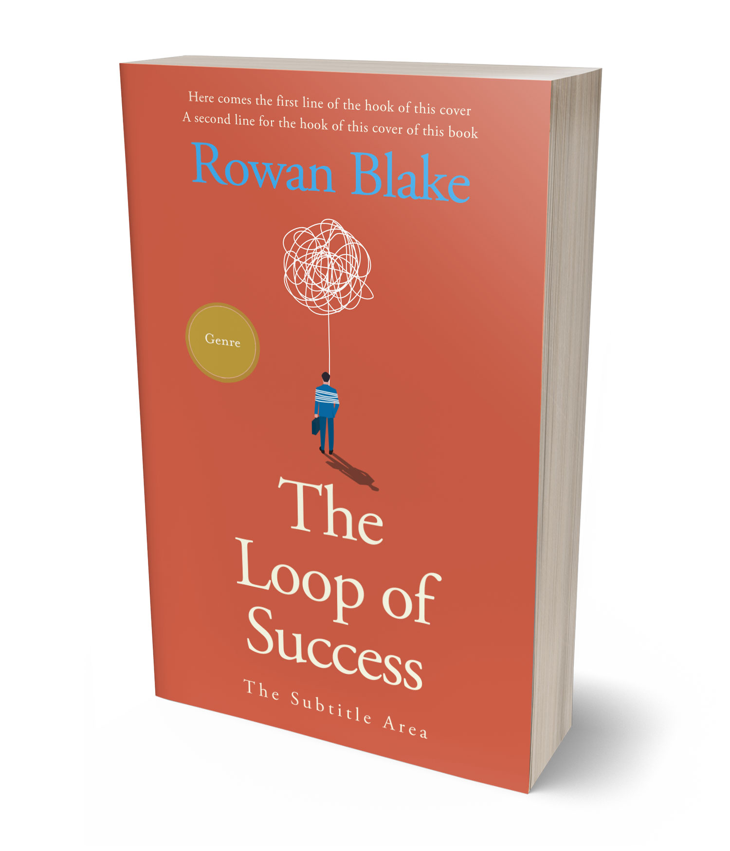 3D view of Premade Business Book Cover - Mojo #37231 | BookCoverZone*