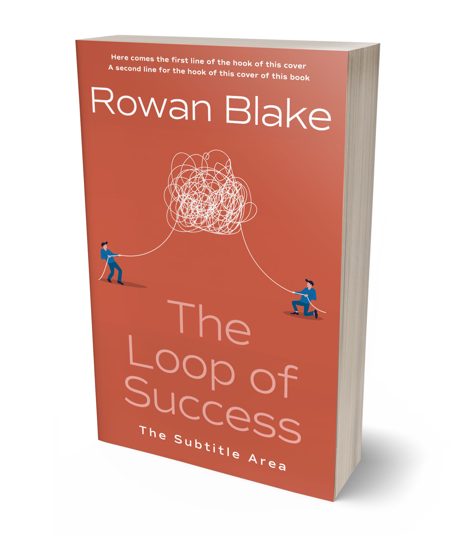3D view of Premade Business Book Cover - Fuzzy Wuzzy Brown #37233 | BookCoverZone*