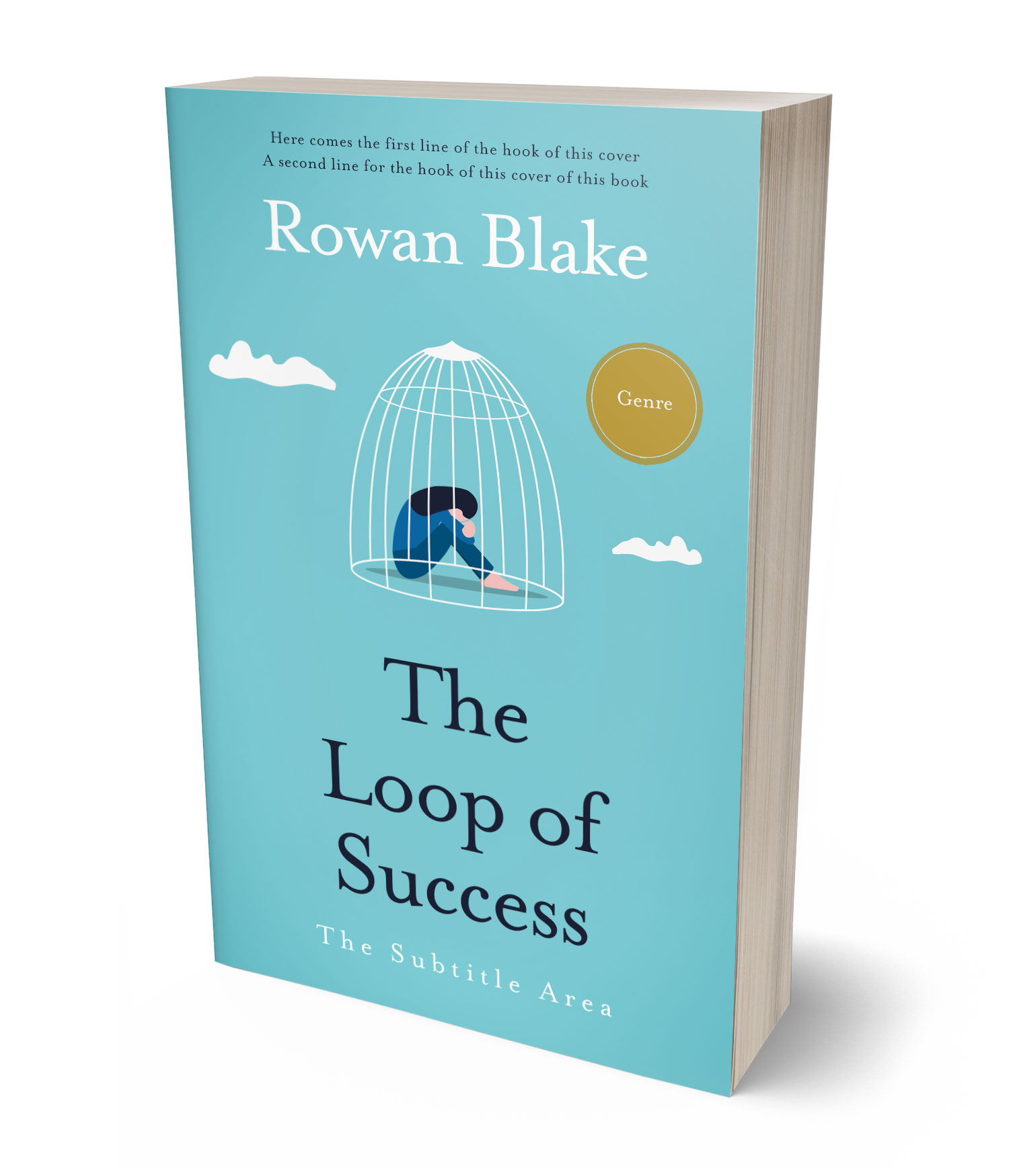 3D view of Premade Self-Improvement & Self-Help Book Cover - Downy #37244 | BookCoverZone*
