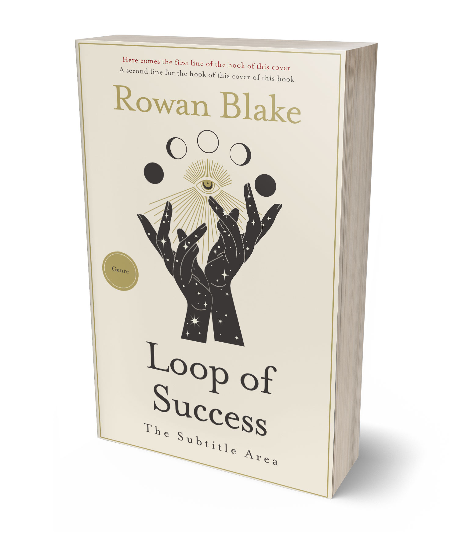 3D view of Premade Self-Improvement & Self-Help Book Cover - Satin Linen #37247 | BookCoverZone*