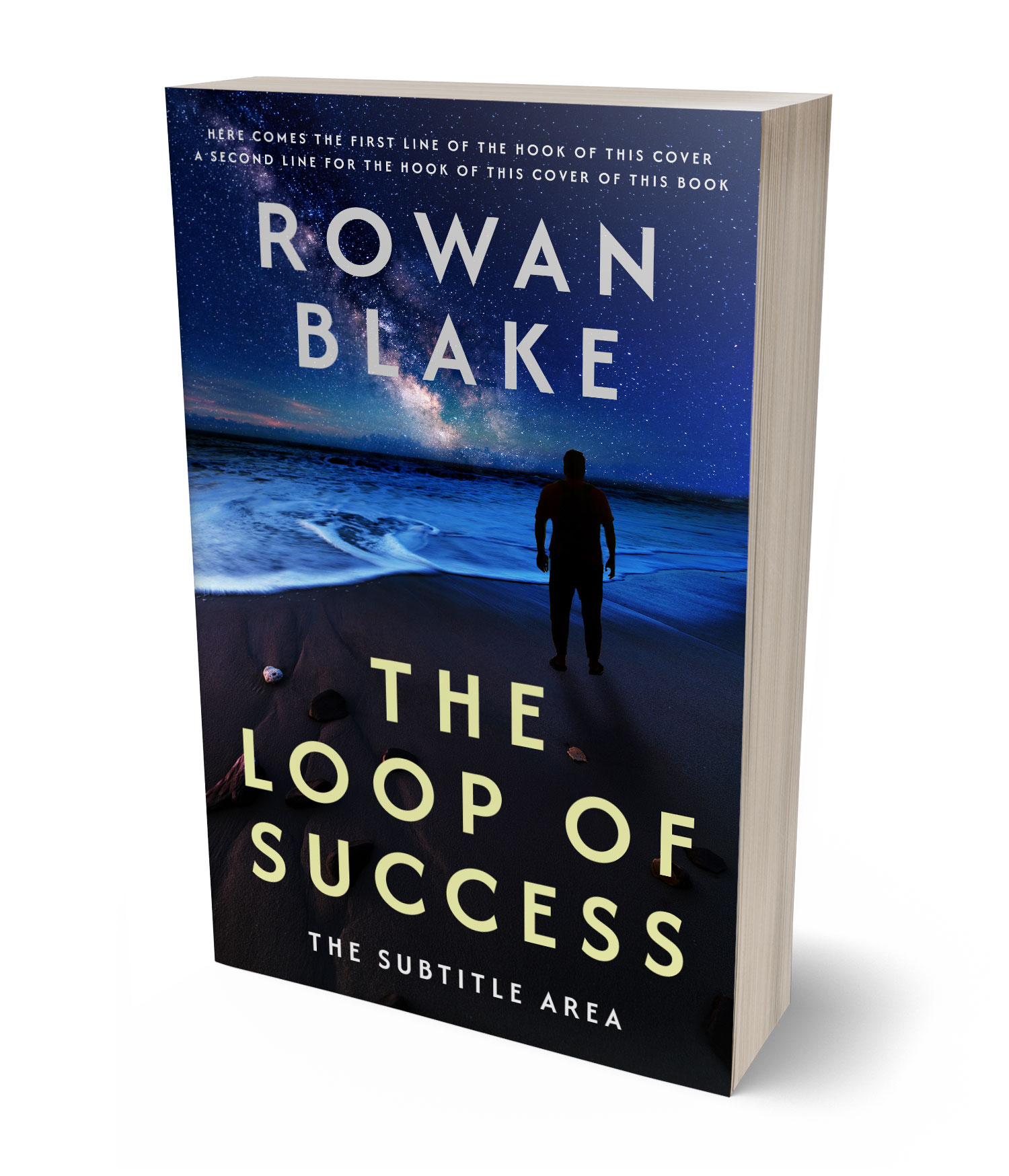 3D view of Premade  Book Cover - Ebony #37257 | BookCoverZone