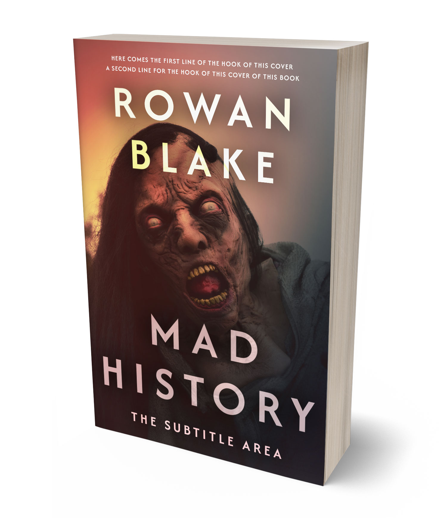 3D view of Premade  Book Cover - Cocoa Brown #37269 | BookCoverZone