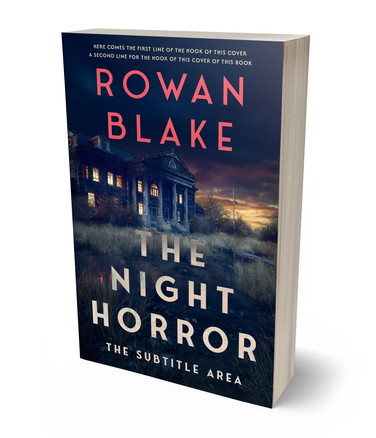 3D view of Premade  Book Cover - Big Stone #37277 | BookCoverZone