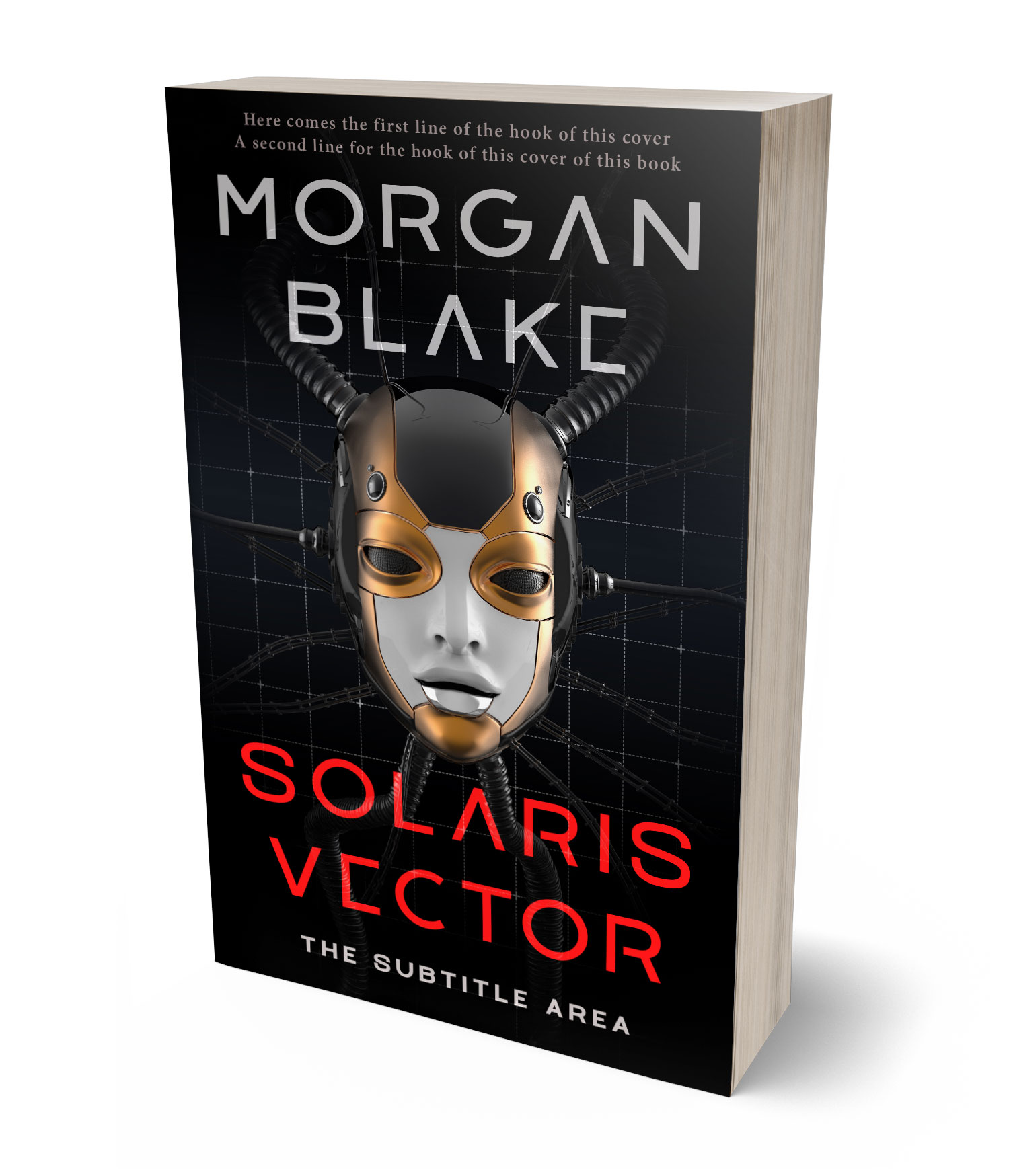 3D view of Premade Science Fiction Book Cover - Old Rose #37283 | BookCoverZone