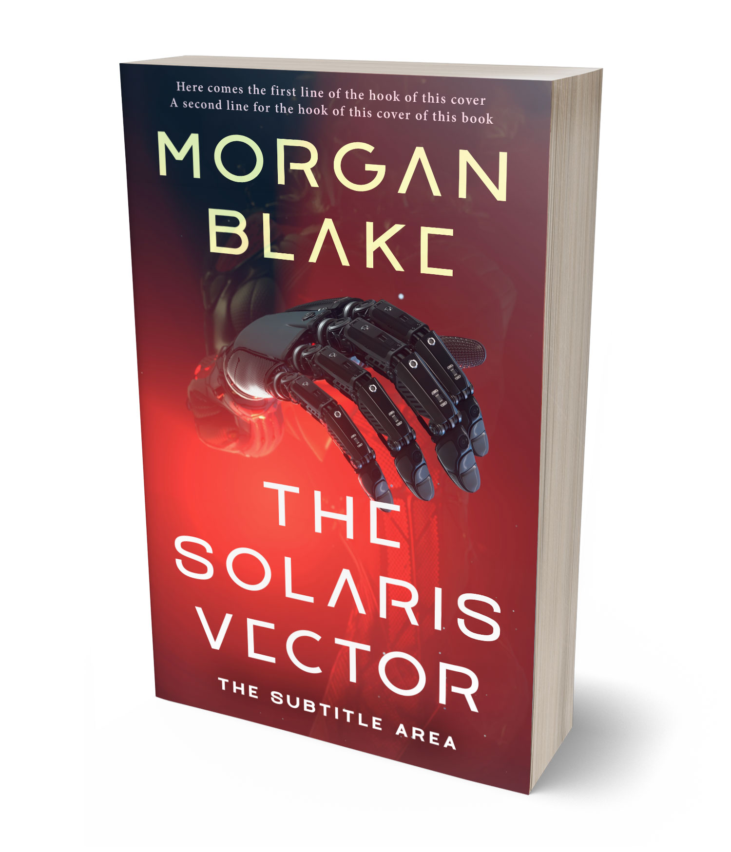 3D view of Premade Science Fiction Book Cover - Solid Pink #37284 | BookCoverZone