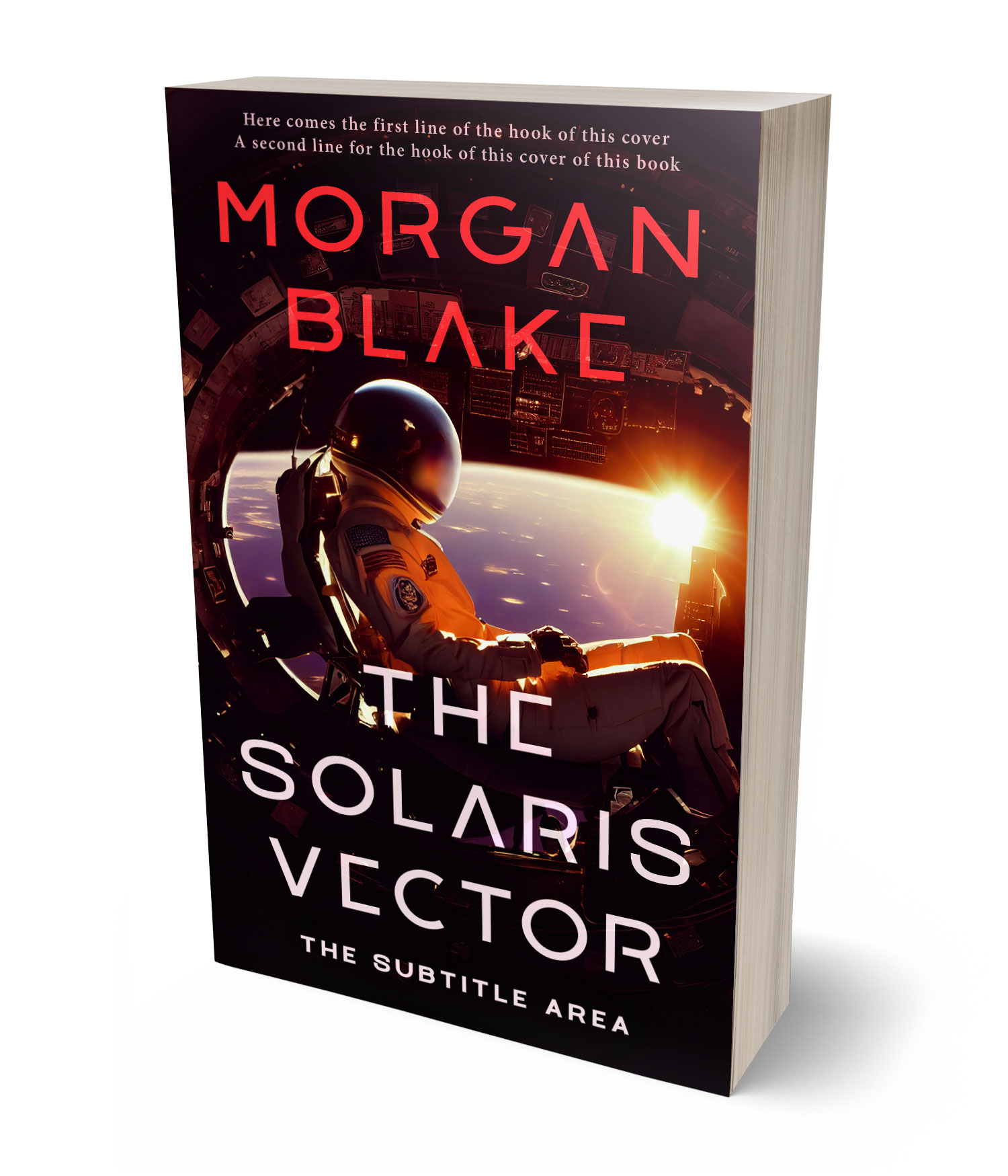 3D view of Premade Science Fiction Book Cover - Burning Sand #37286 | BookCoverZone