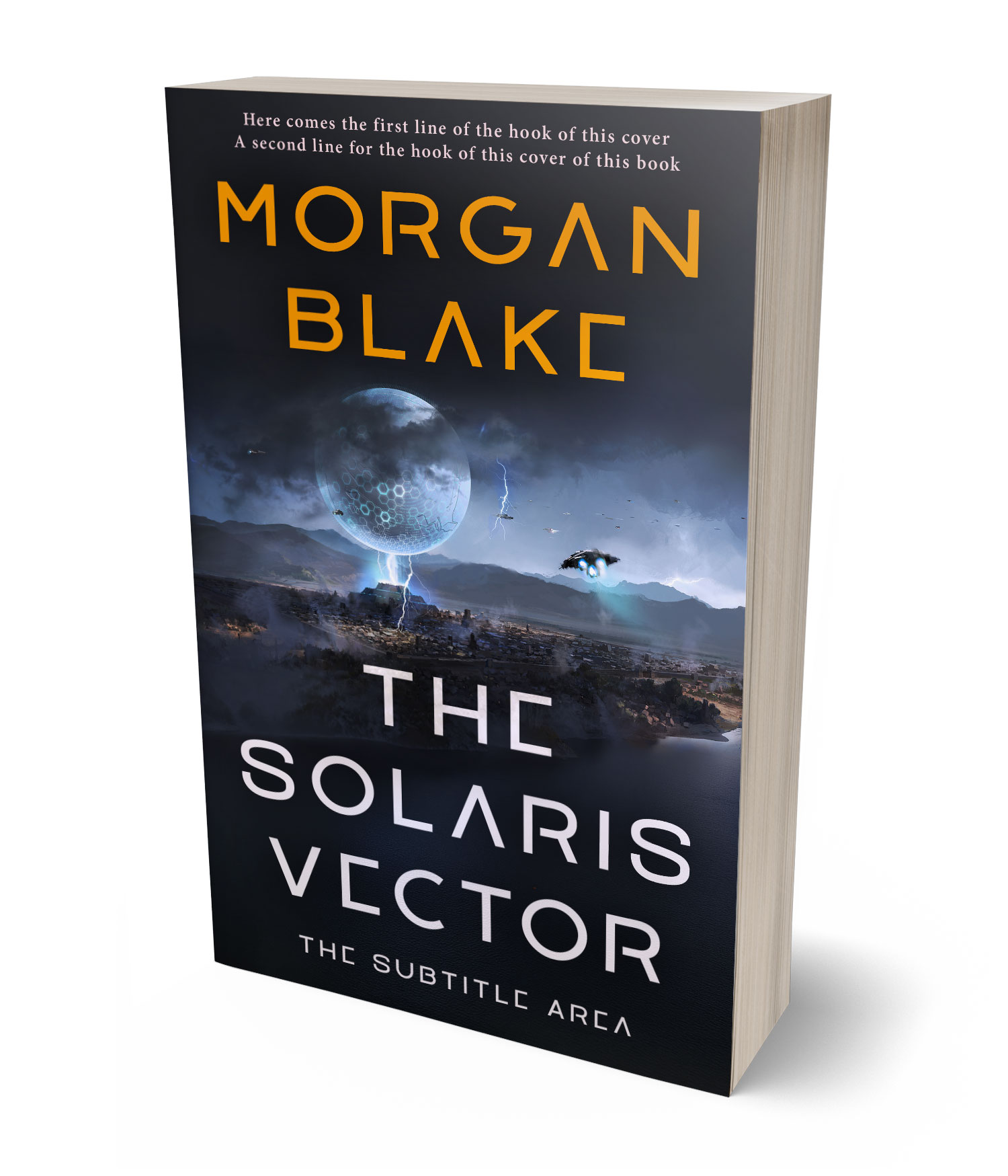 3D view of Premade Science Fiction Book Cover - Ebony Clay #37288 | BookCoverZone