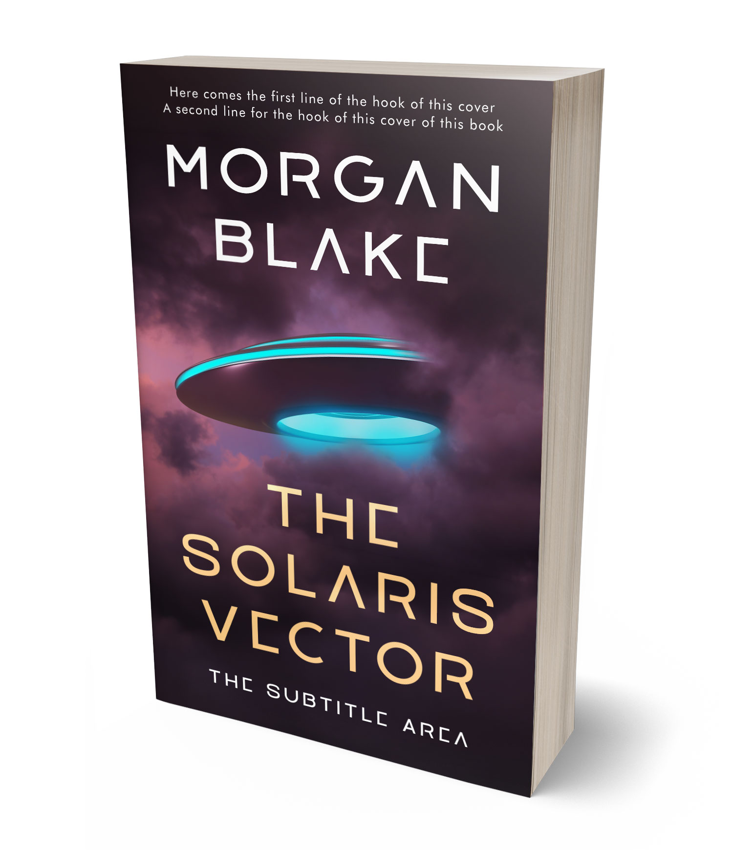 3D view of Premade Science Fiction Book Cover - Thunder #37292 | BookCoverZone