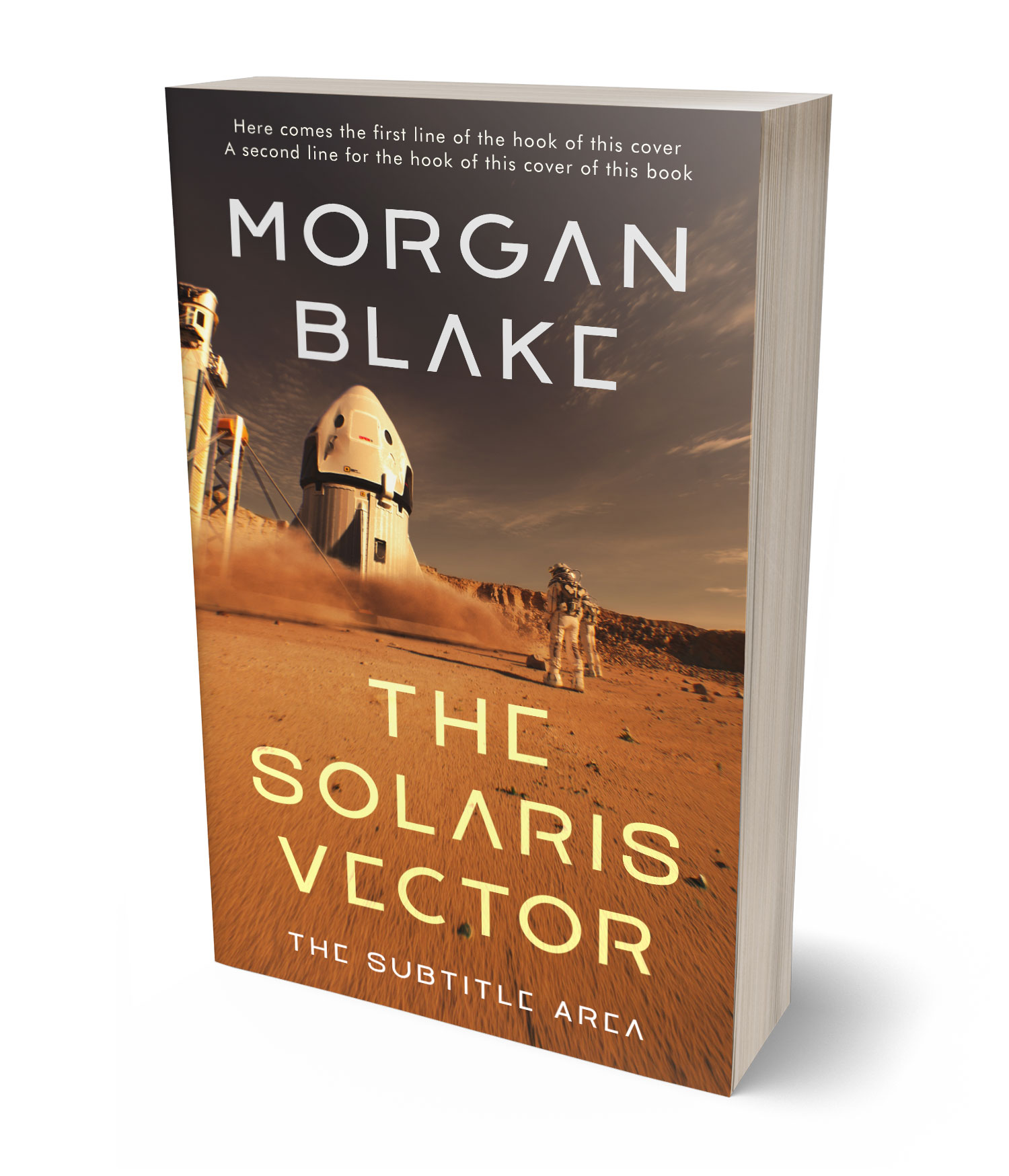 3D view of Premade Science Fiction Book Cover - Potters Clay #37293 | BookCoverZone