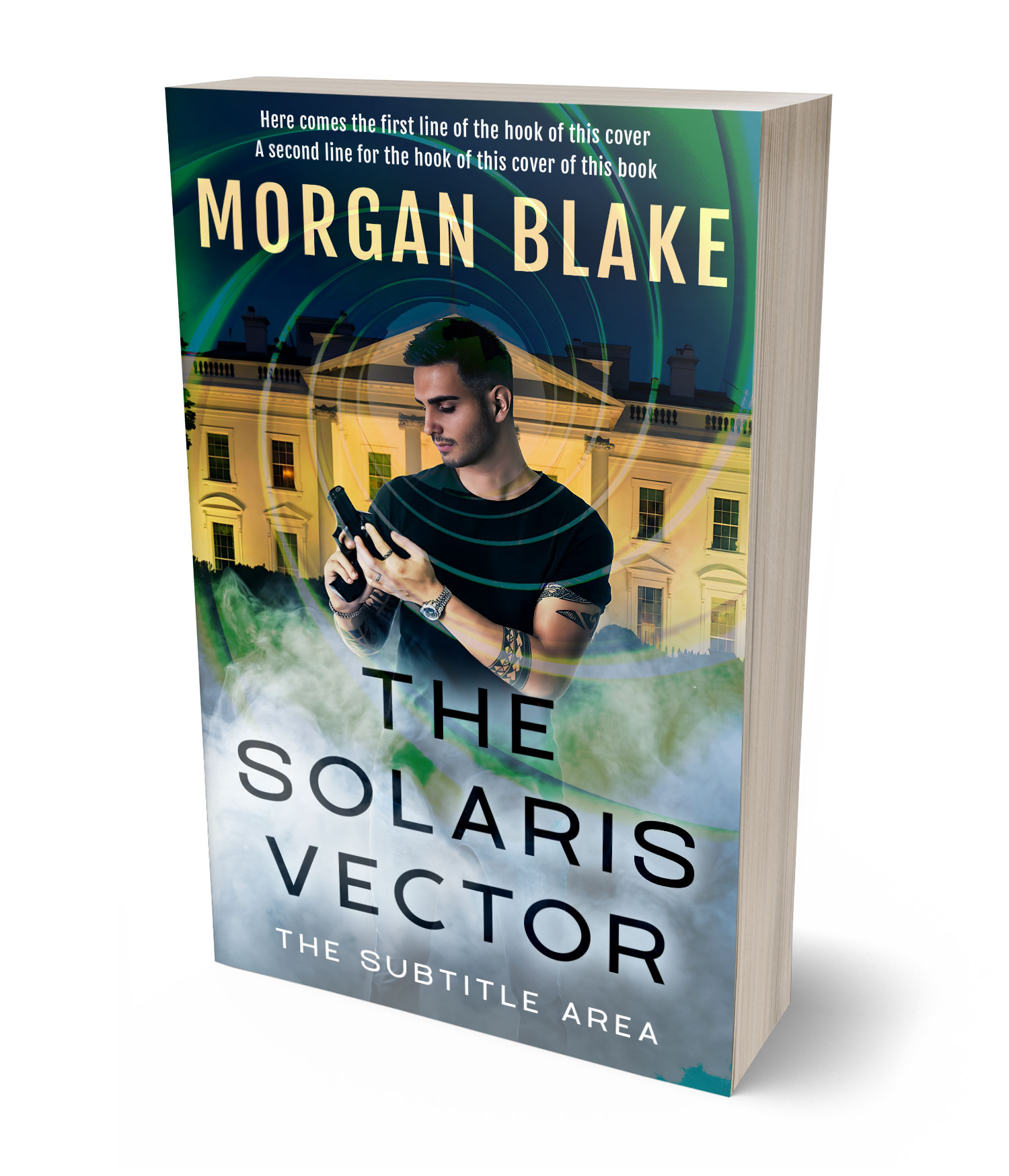 3D view of Premade Action & Adventure Book Cover - Akaroa #37306 | BookCoverZone
