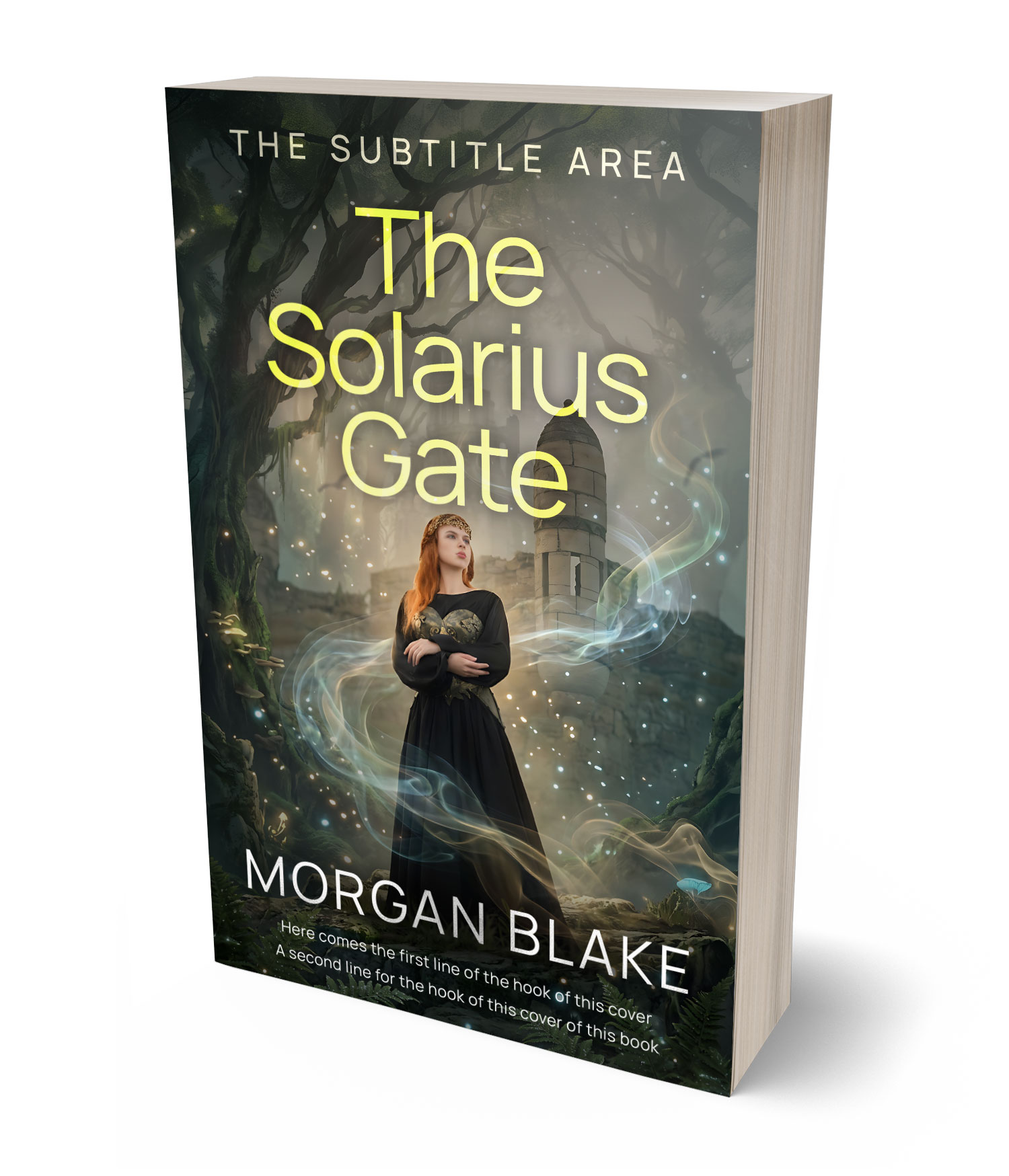 3D view of Premade Fantasy Book Cover - Heavy Metal #37323 | BookCoverZone
