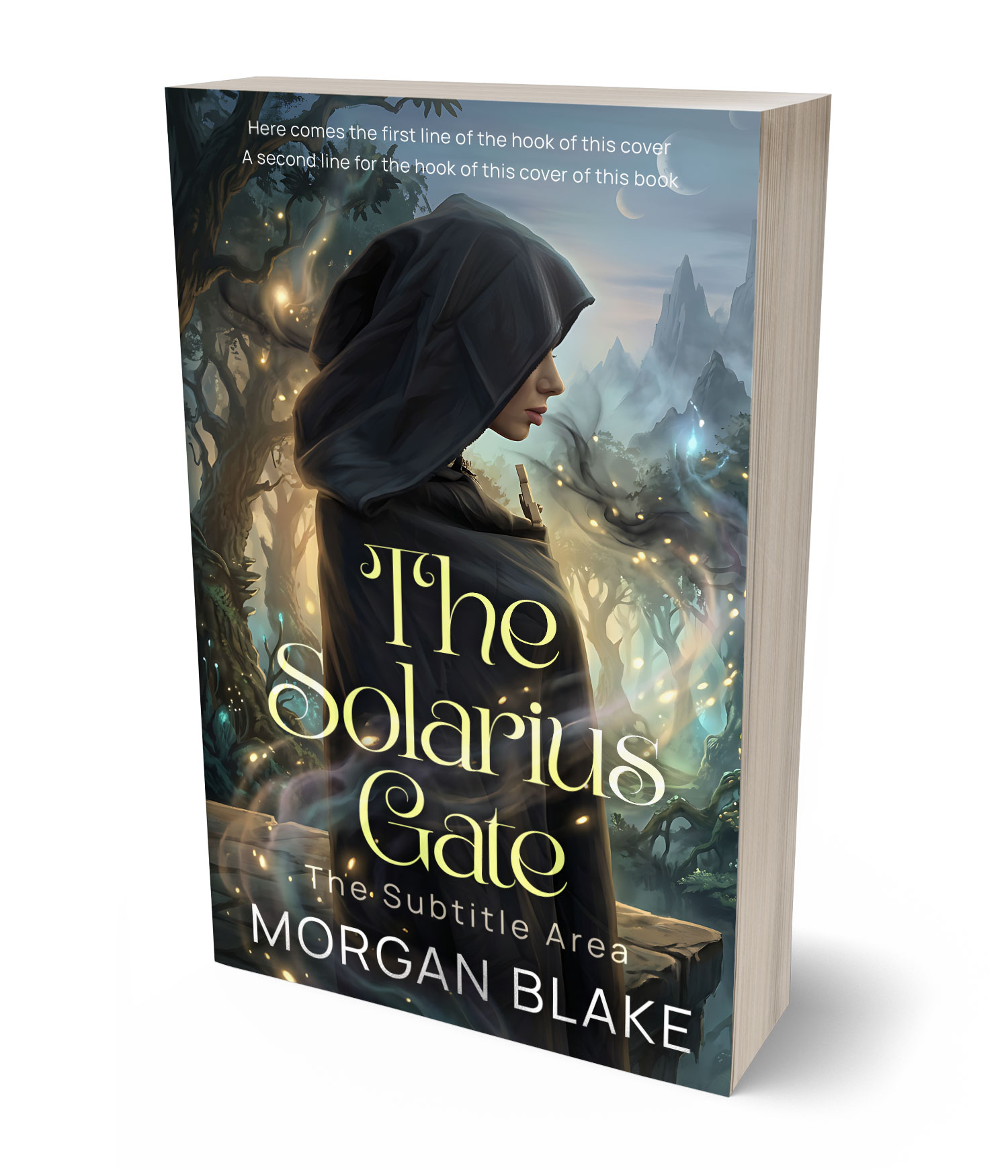 3D view of Premade Fantasy Book Cover - Outer Space #37326 | BookCoverZone