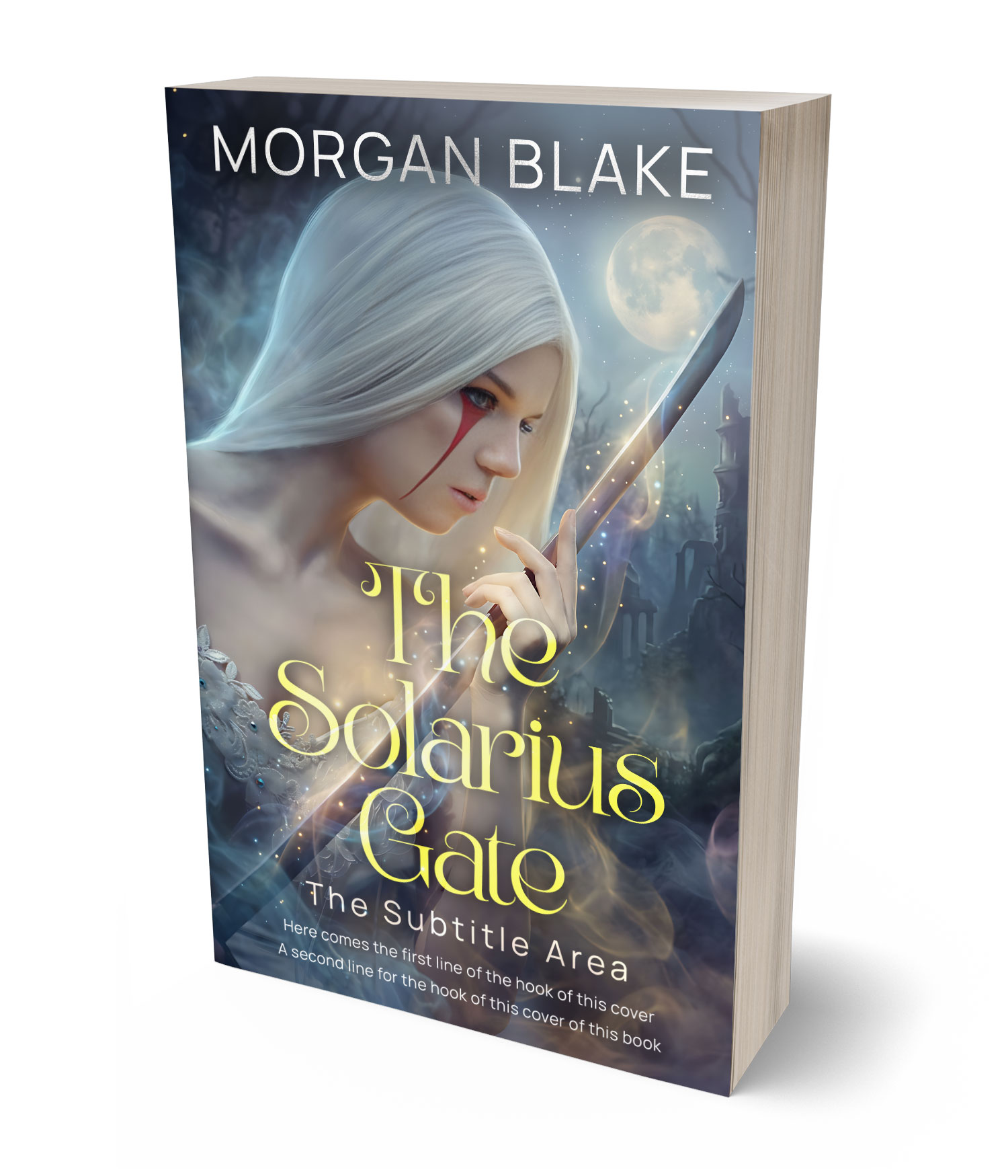 3D view of Premade Fantasy Book Cover - Nevada #37328 | BookCoverZone