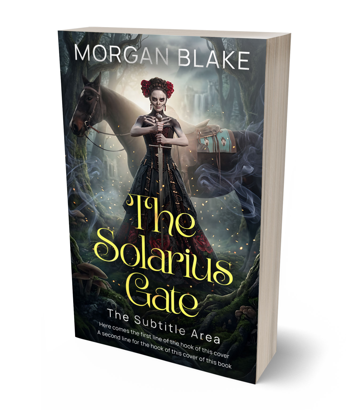 3D view of Premade Fantasy Book Cover - Shark #37329 | BookCoverZone