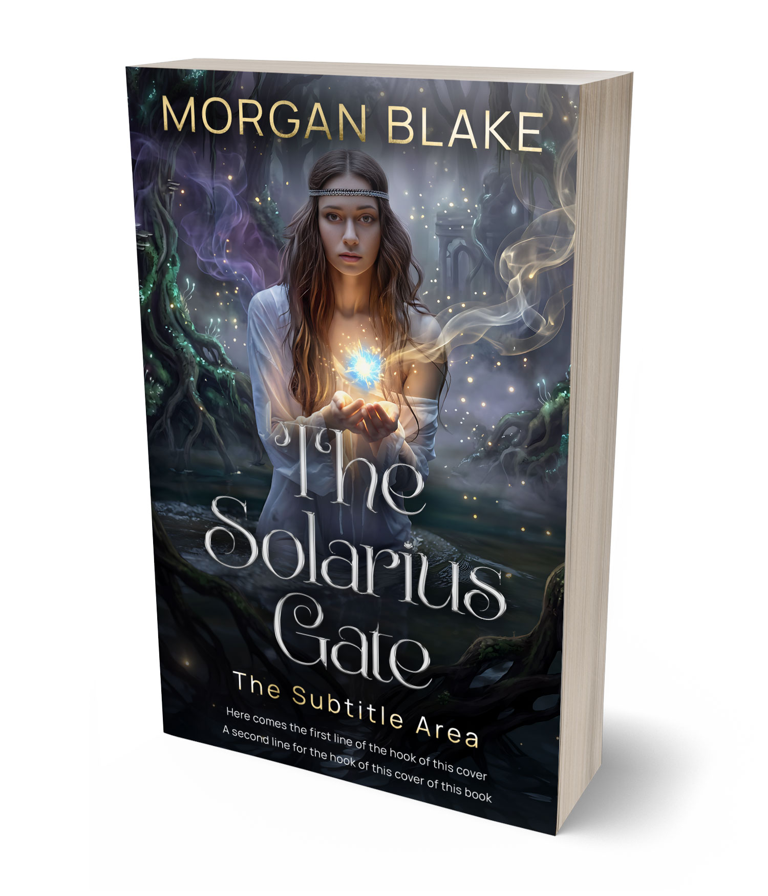 3D view of Premade Fantasy Book Cover - Shark #37333 | BookCoverZone