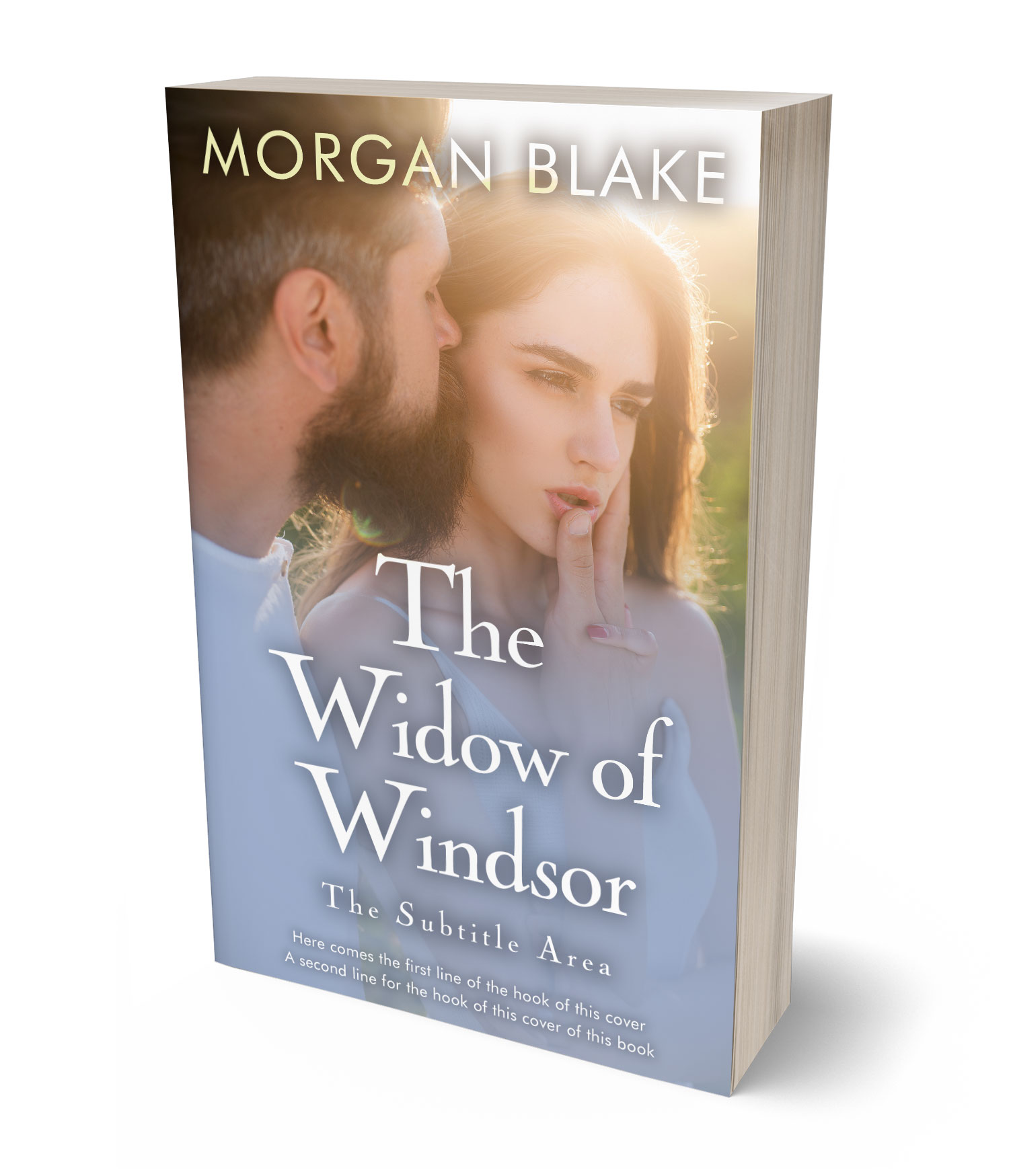 3D view of Premade Romance Book Cover - Spun Pearl #37337 | BookCoverZone