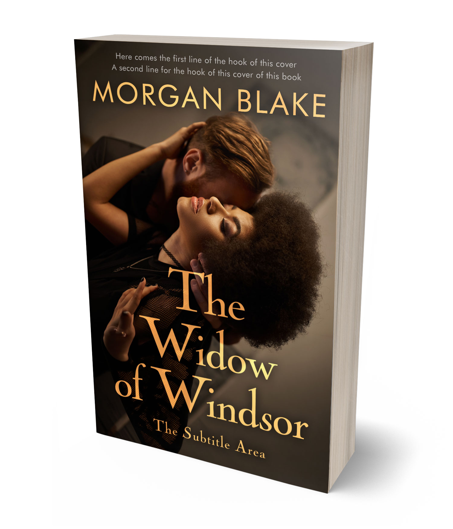 3D view of Premade Romance Book Cover - Oil #37348 | BookCoverZone
