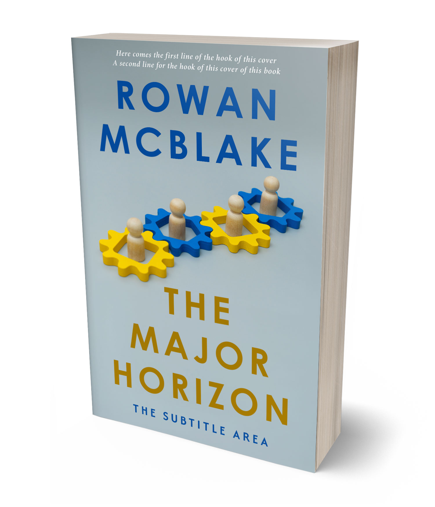 3D view of Premade Business Book Cover - Tower Gray #37371 | BookCoverZone