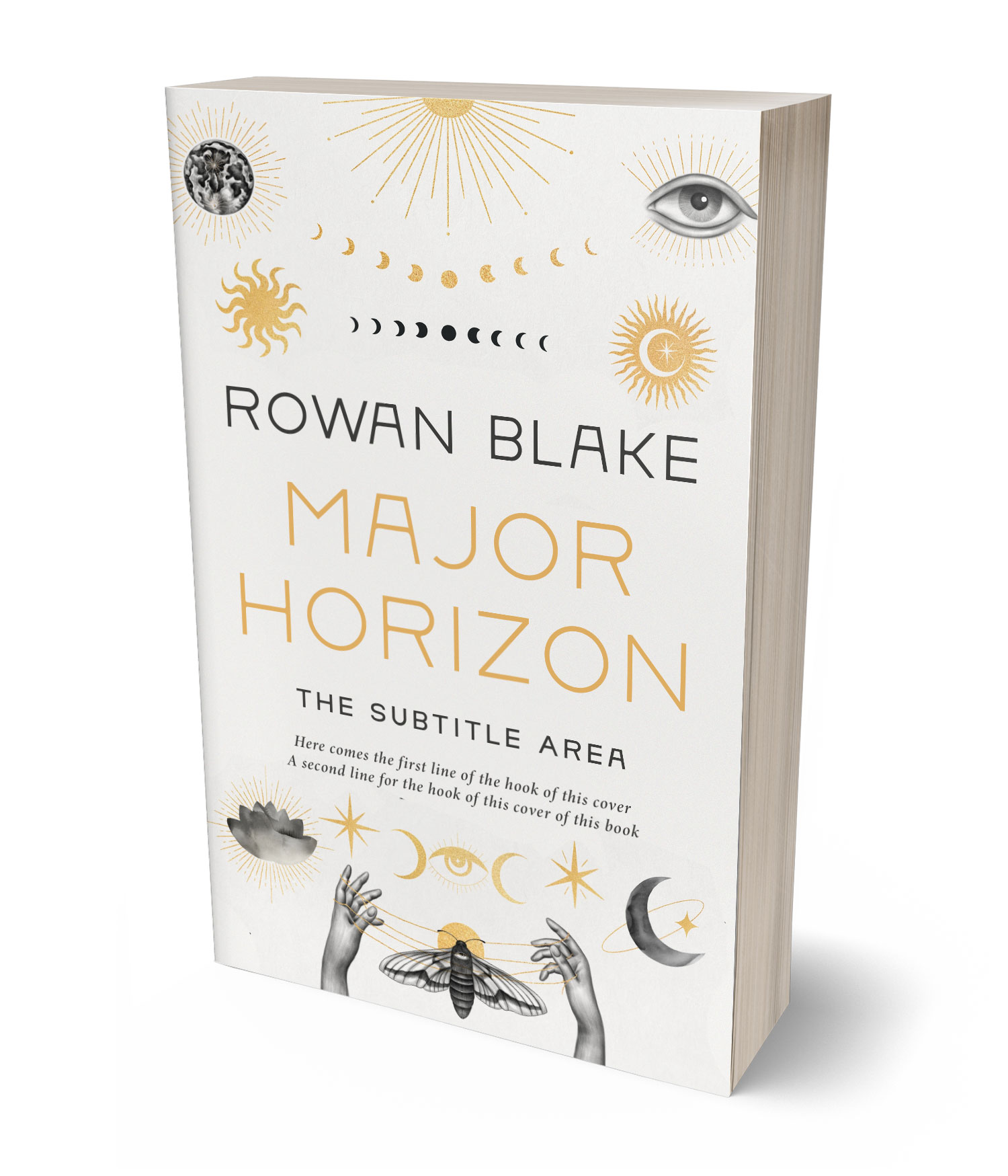 3D view of Premade Self-Improvement & Self-Help Book Cover - Cararra #37382 | BookCoverZone
